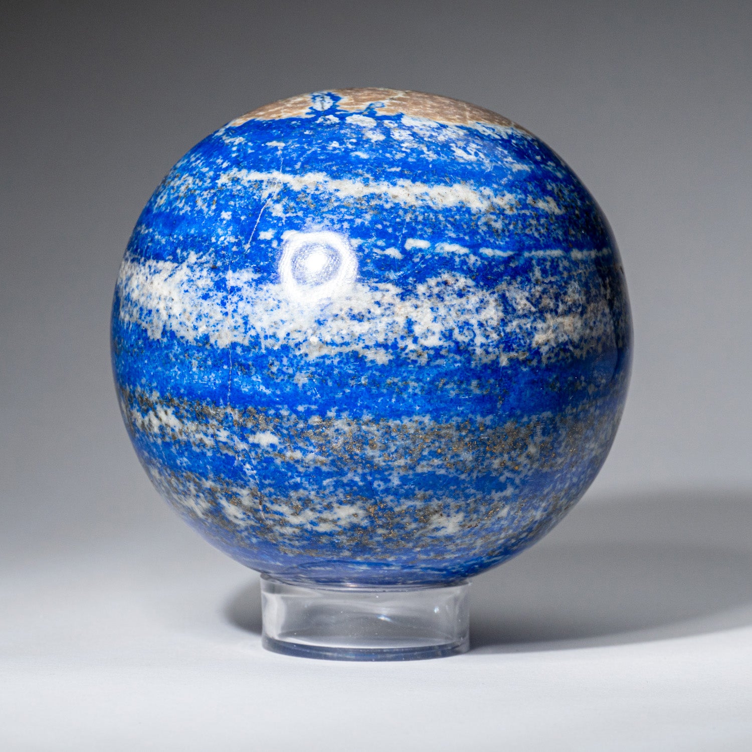 Polished Lapis Lazuli Sphere from Afghanistan (4.25", 4.5 lbs)