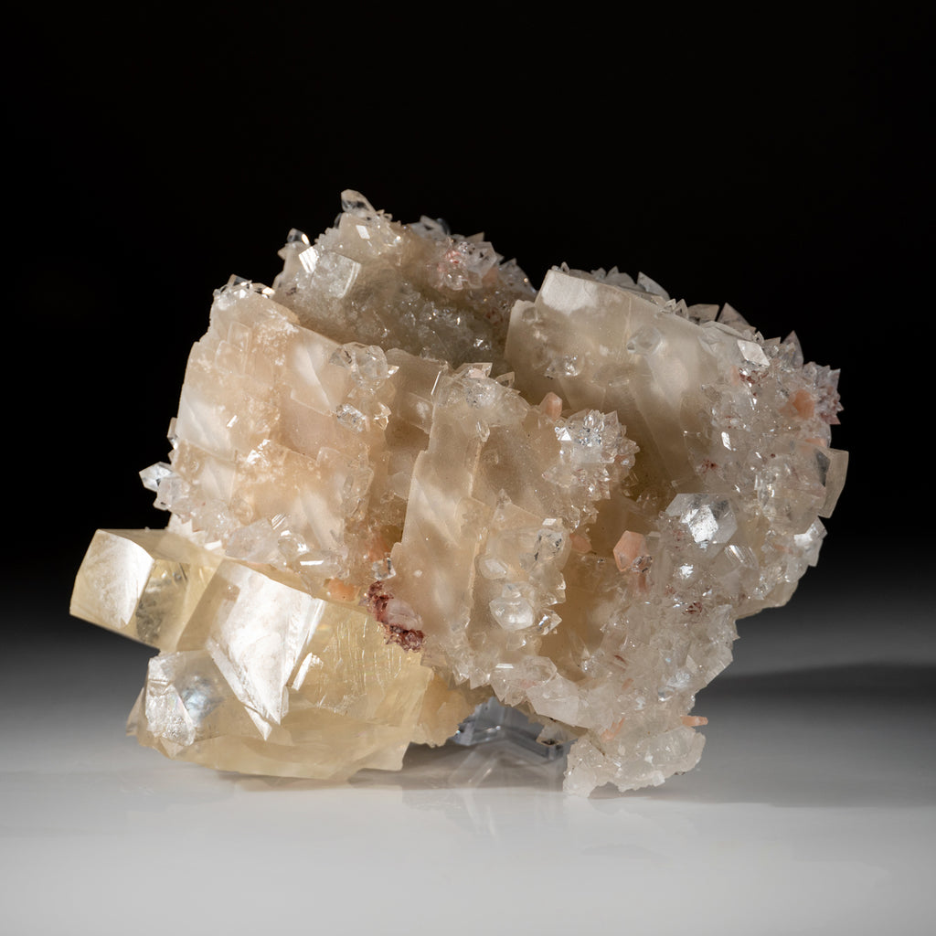 Calcite with Apophyllite from Jalgaon,  Maharashtra, India