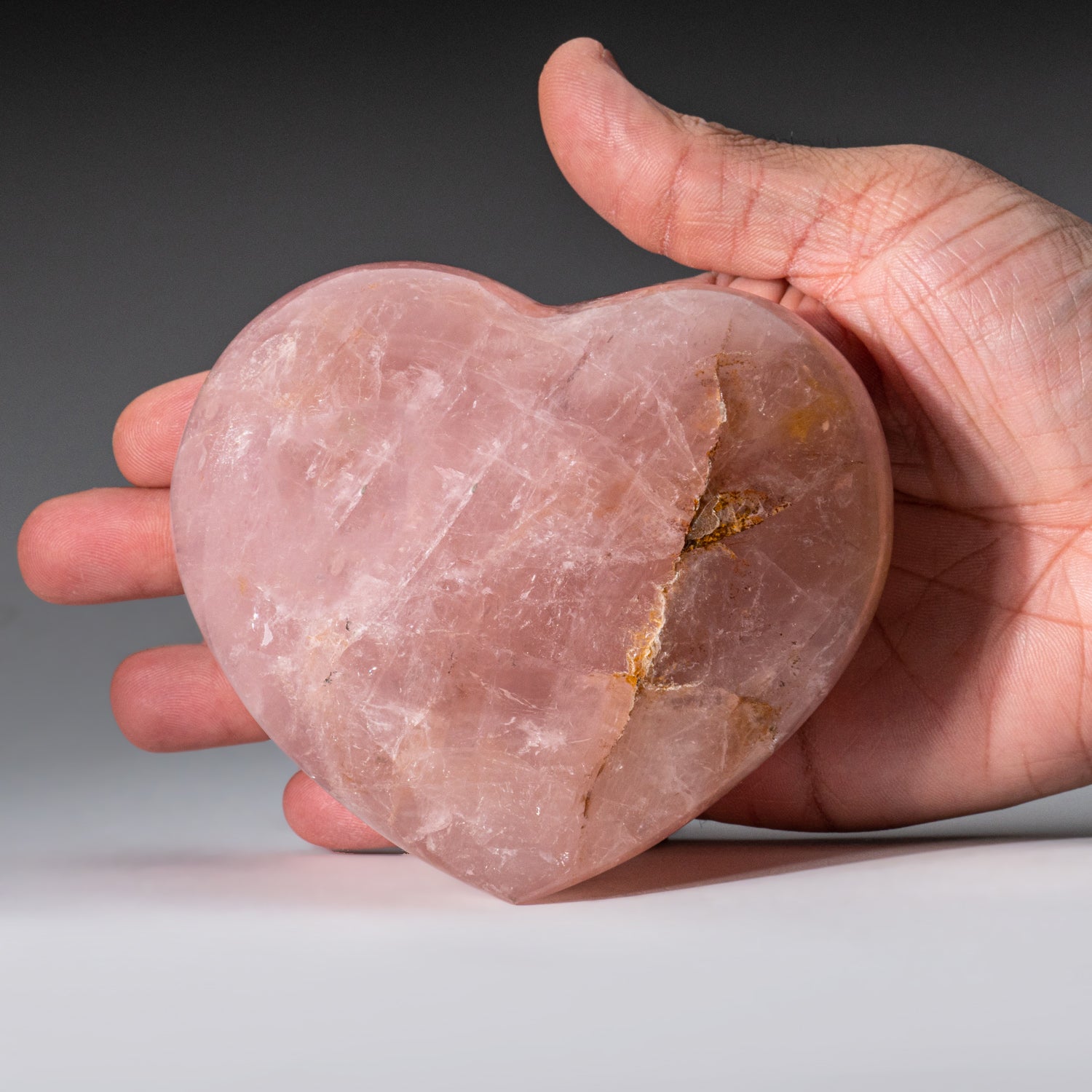 Genuine Polished Rose Quartz (Large) Heart from Brazil