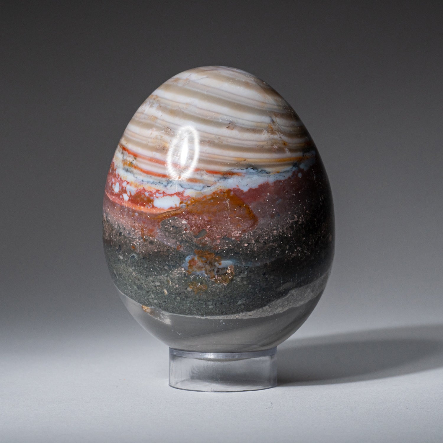 Genuine Polished Polychrome Egg from Madagascar (535.7 grams)