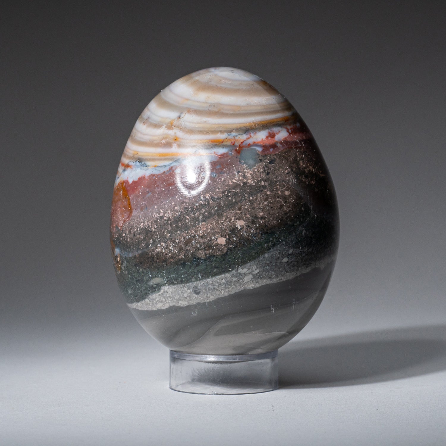 Genuine Polished Polychrome Egg from Madagascar (535.7 grams)