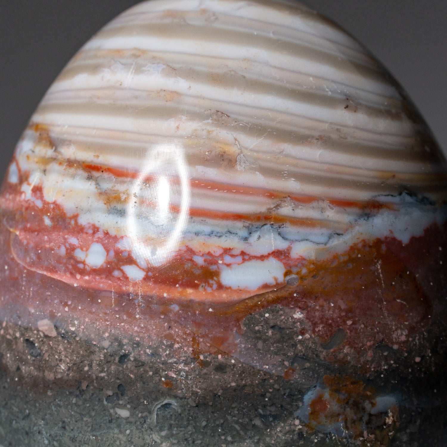 Genuine Polished Polychrome Egg from Madagascar (535.7 grams)