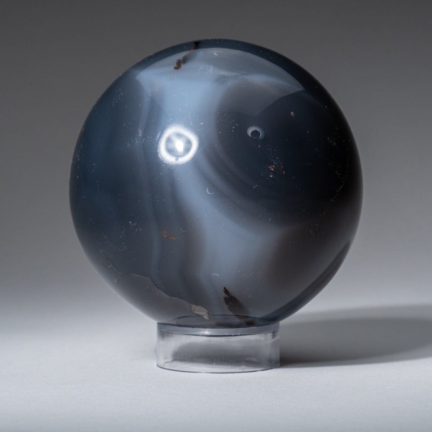 Genuine Polished Blue Chalcedony (2.5") Sphere