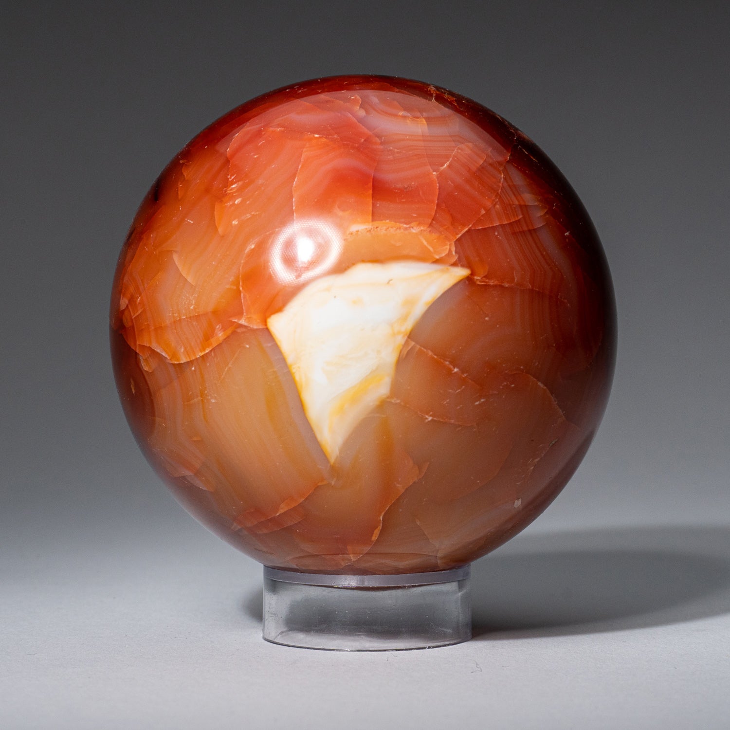 Polished Carnelian Agate (2.5") Sphere from Madagascar