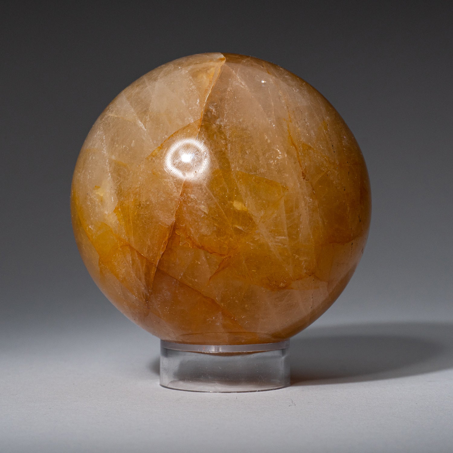 Genuine Polished Lemon Quartz (2.5") Sphere from Madagascar