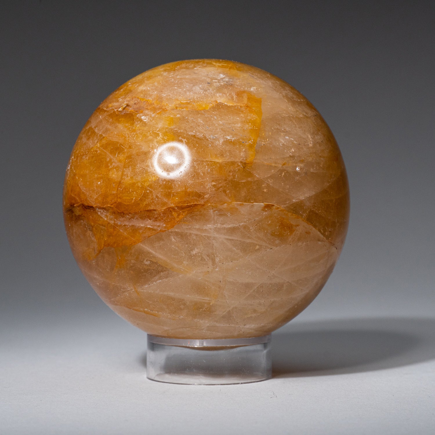 Genuine Polished Lemon Quartz (2.5") Sphere from Madagascar