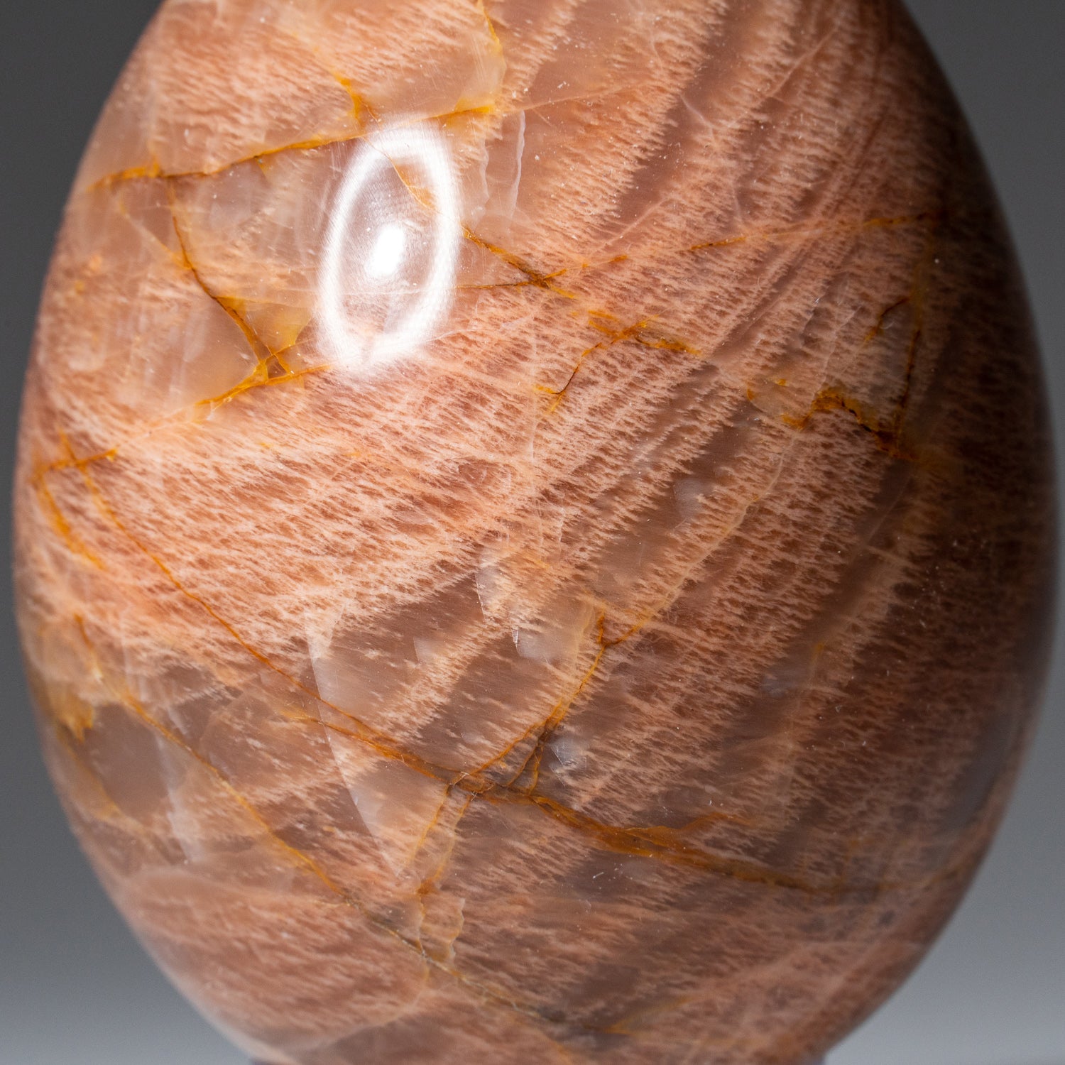 Genuine Polished Peach Moonstone (2") Egg from Madagascar