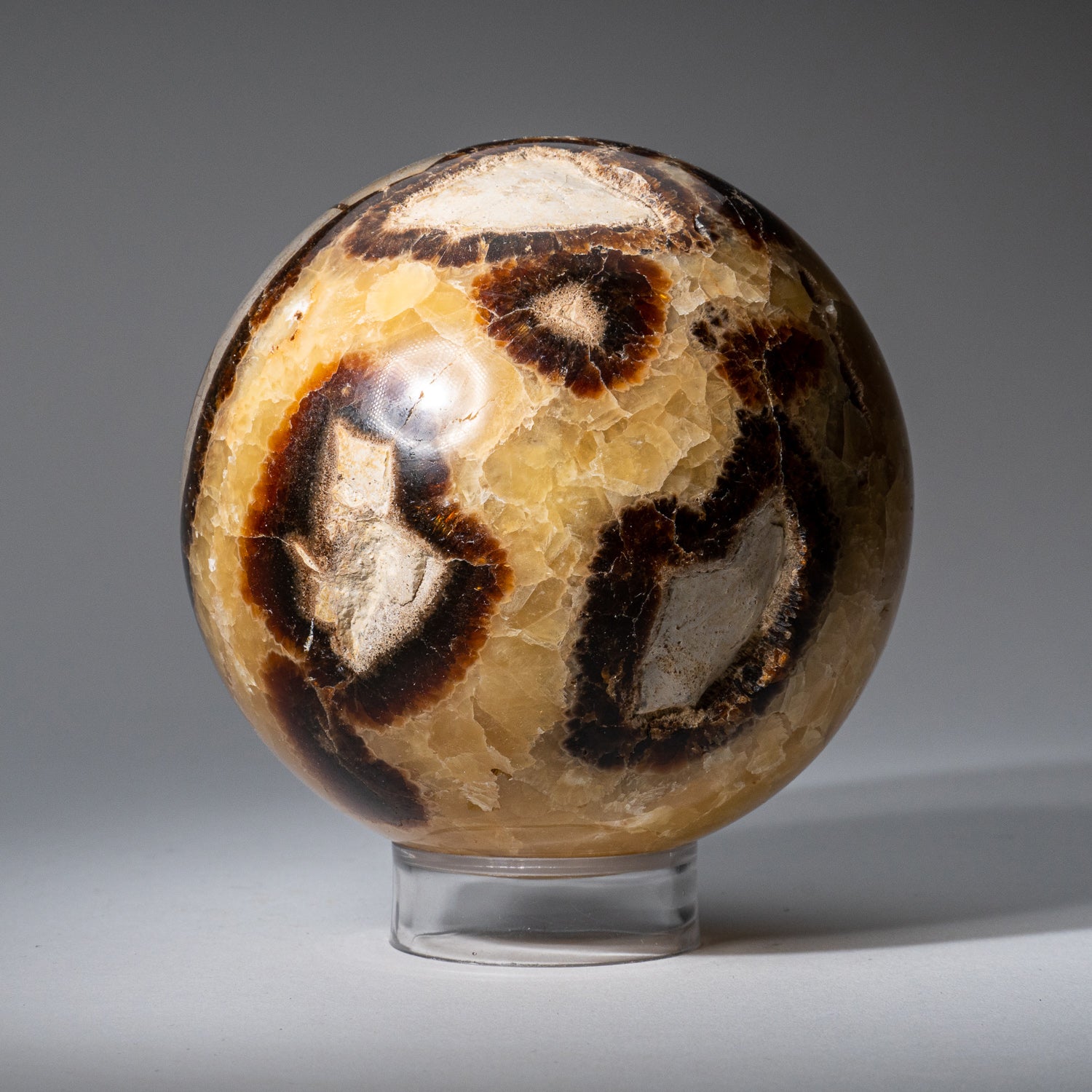 Genuine Polished Septarian Sphere from Madagascar (3.3 lbs)