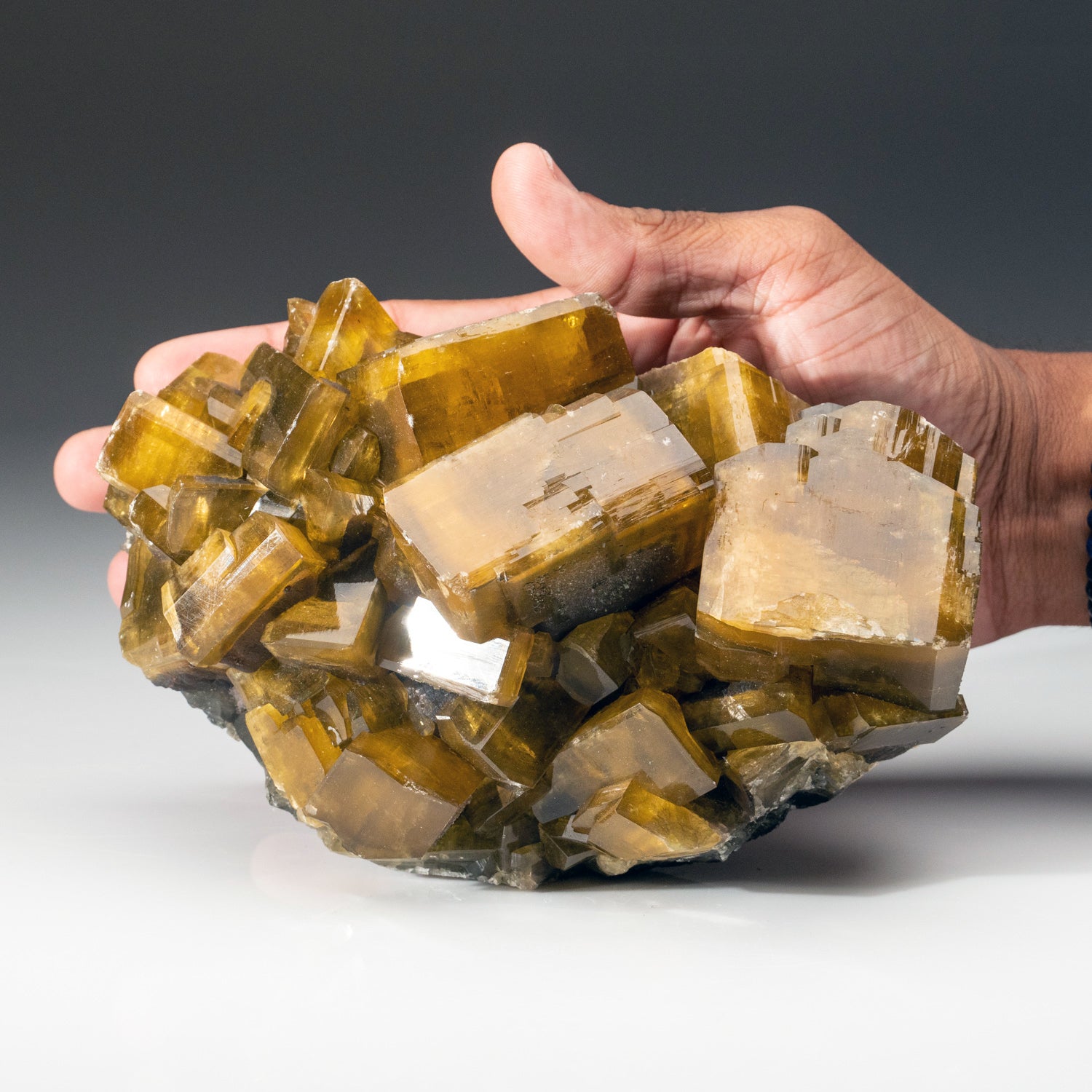 Golden Barite Crystals from Nandan County, Hechi, Guangxi, China