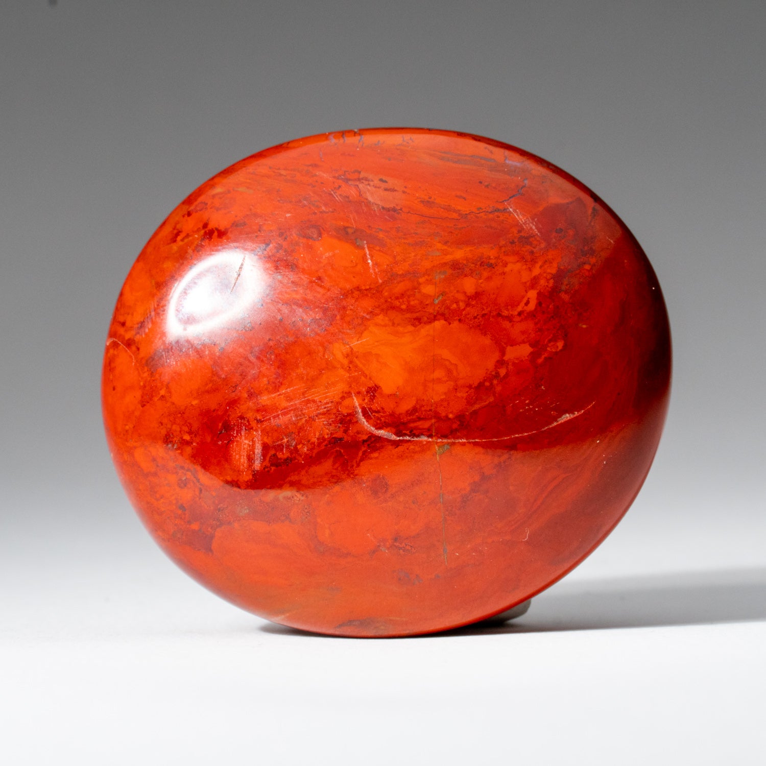 Genuine Polished Red Jasper (Medium) Palm Stone
