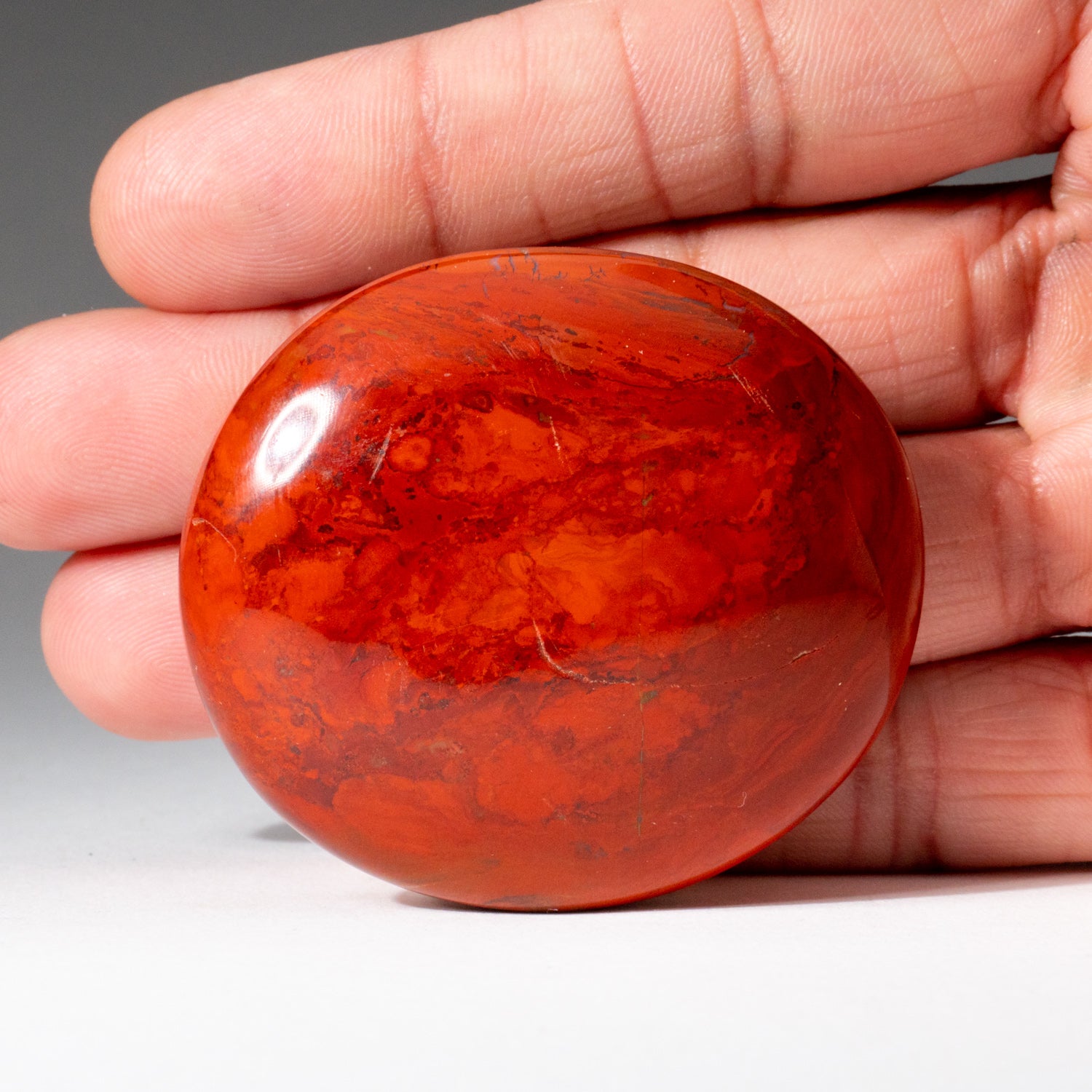 Genuine Polished Red Jasper (Medium) Palm Stone - Main Image