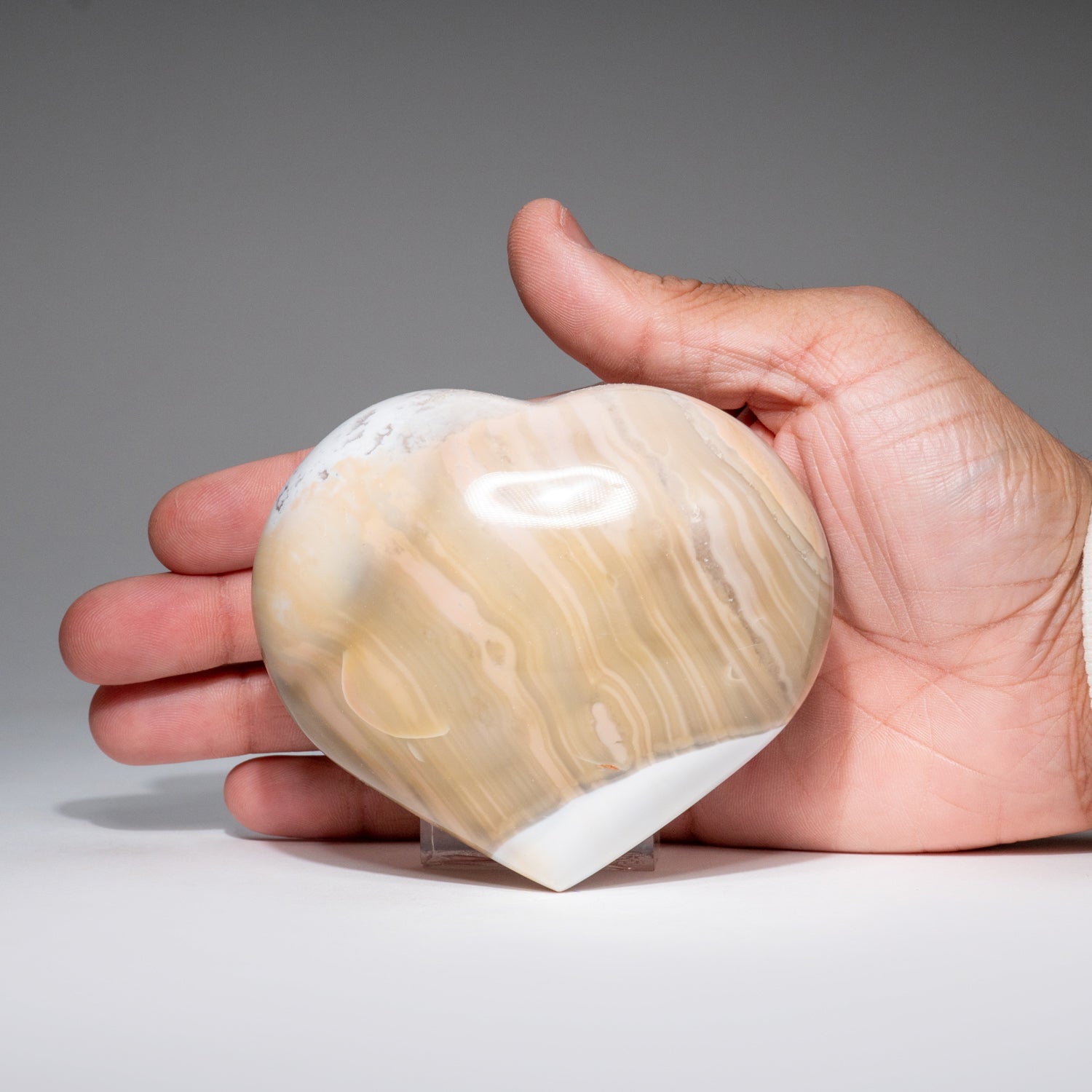 Genuine Polished Polychrome Jasper Heart from Madagascar (460 grams)