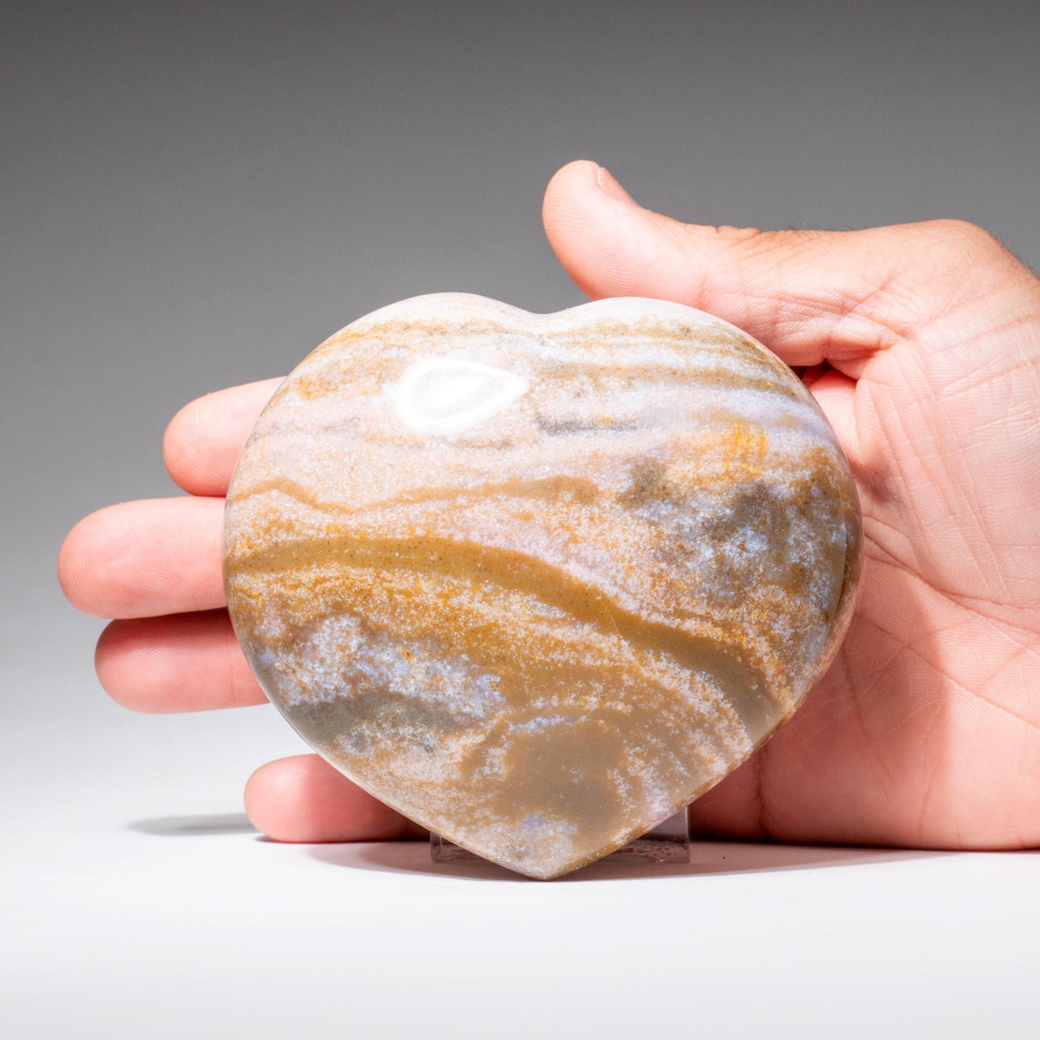 Polished Ocean Jasper Heart from Madagascar (462 grams)