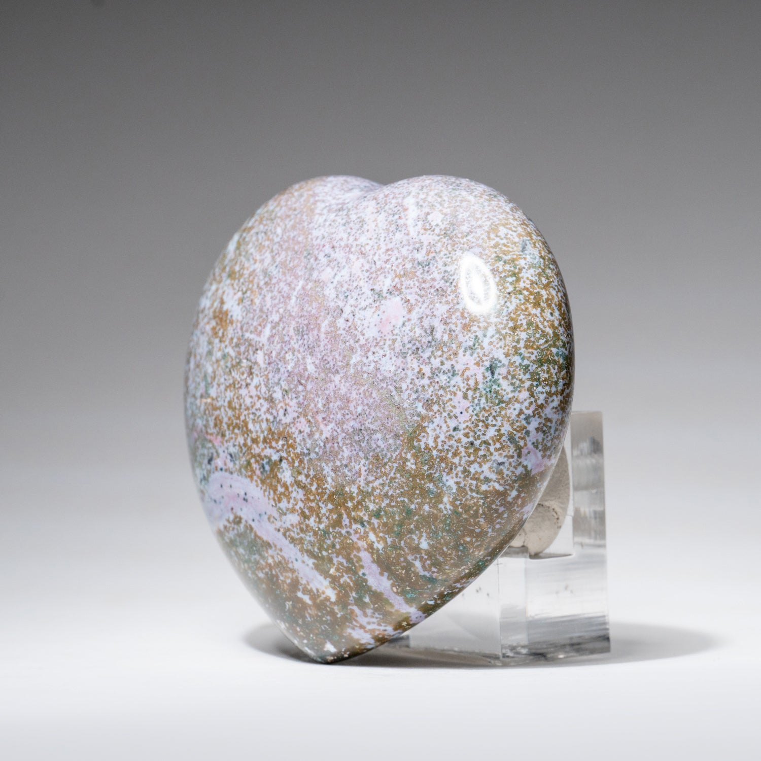 Polished Ocean Jasper Heart from Madagascar (368 grams)