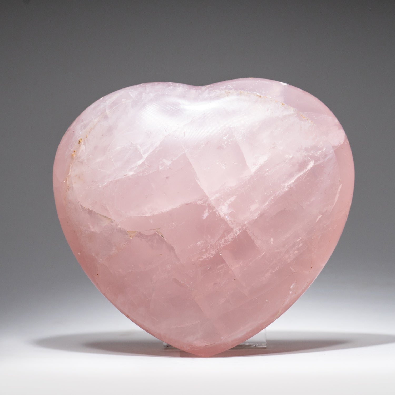 Genuine Polished Rose Quartz Heart from Brazil (1.6 lbs)