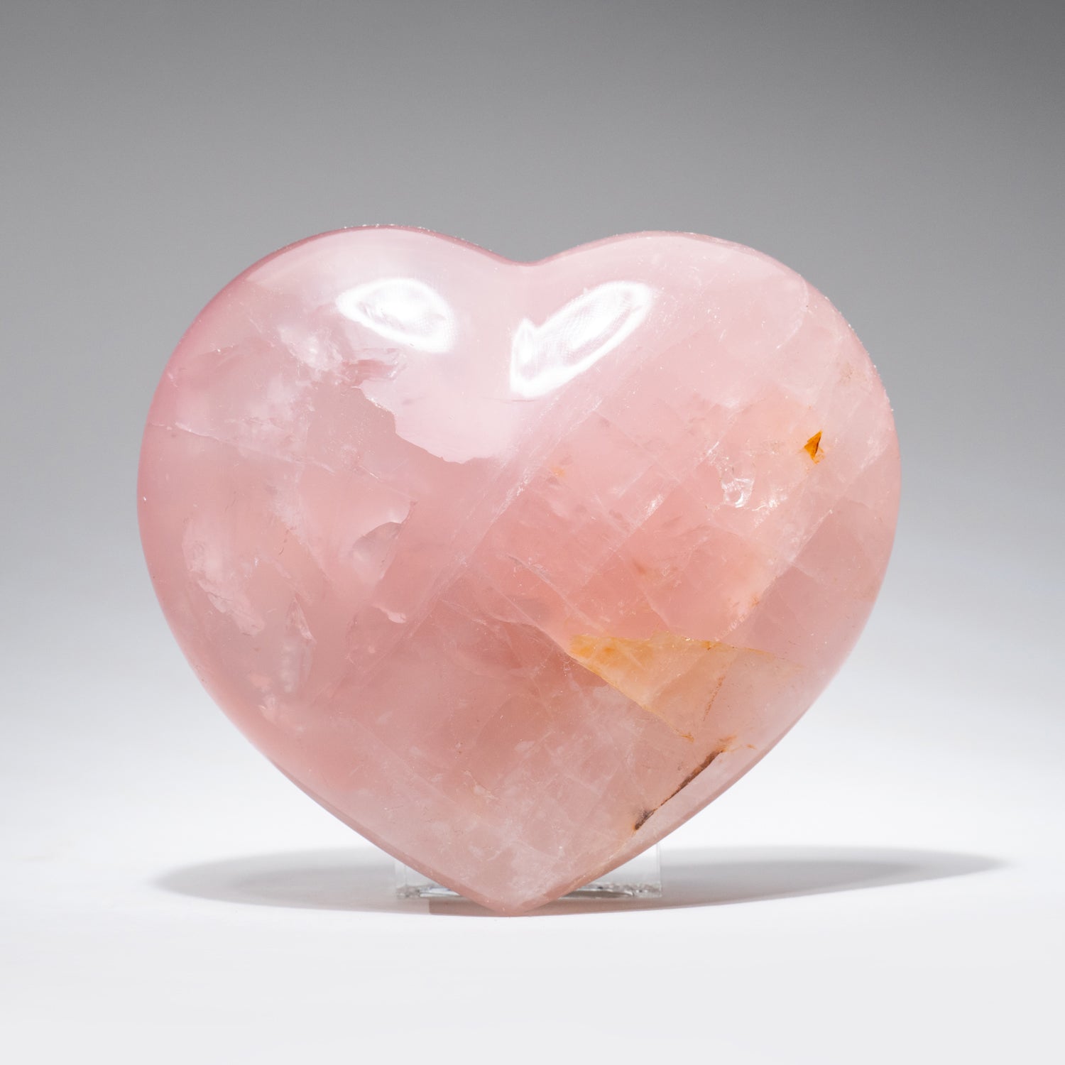 Genuine Polished Rose Quartz Heart from Brazil (1.4 lbs)