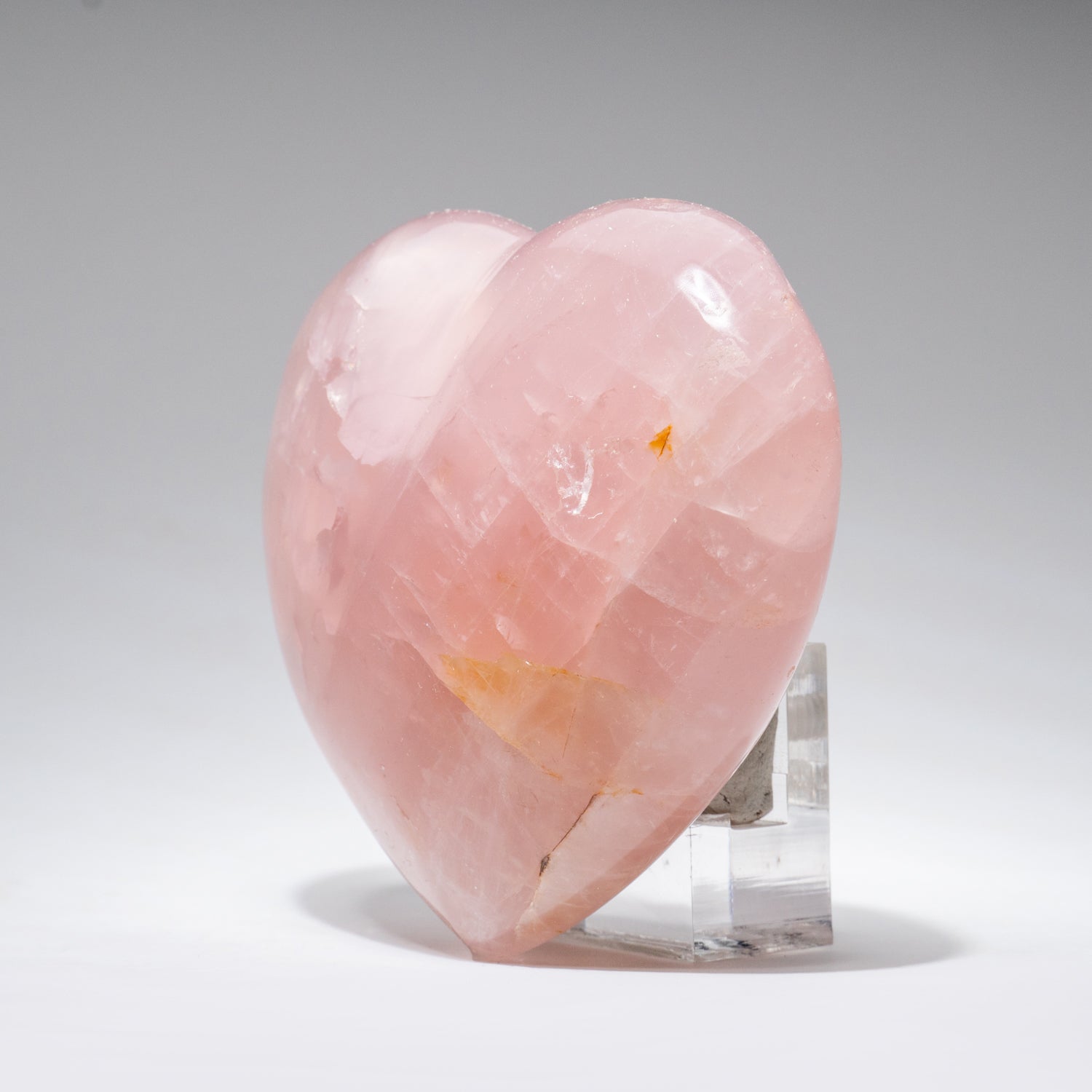 Genuine Polished Rose Quartz Heart from Brazil (1.4 lbs)