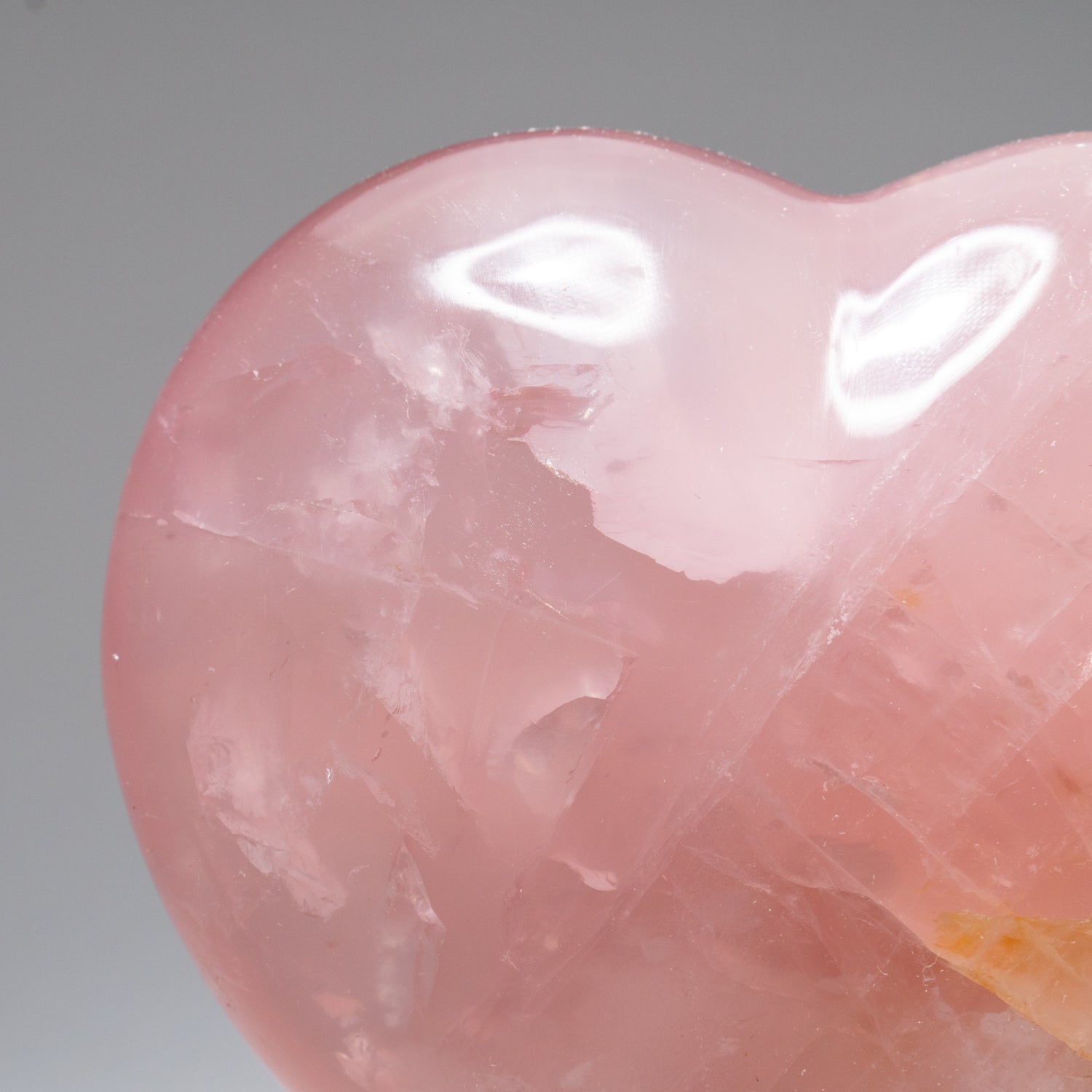 Genuine Polished Rose Quartz Heart from Brazil (1.4 lbs)