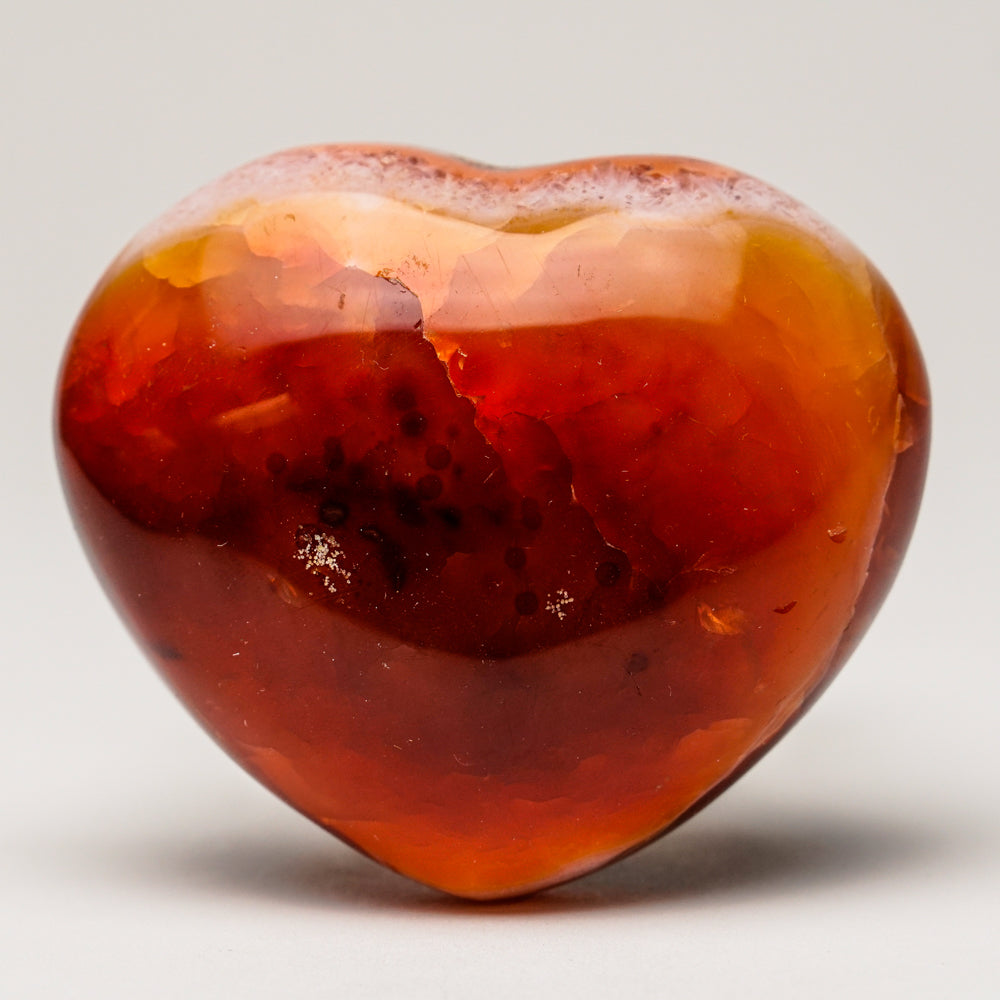 Gem Carnelian Agate (Small) Heart from Madagascar