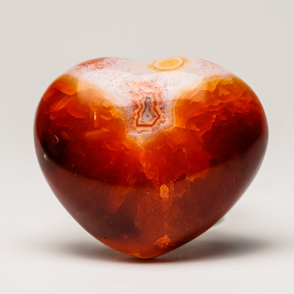 Gem Carnelian Agate (Small) Heart from Madagascar