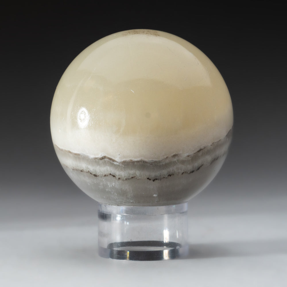White and Grey Onyx Sphere from Mexico (1.5 lbs)