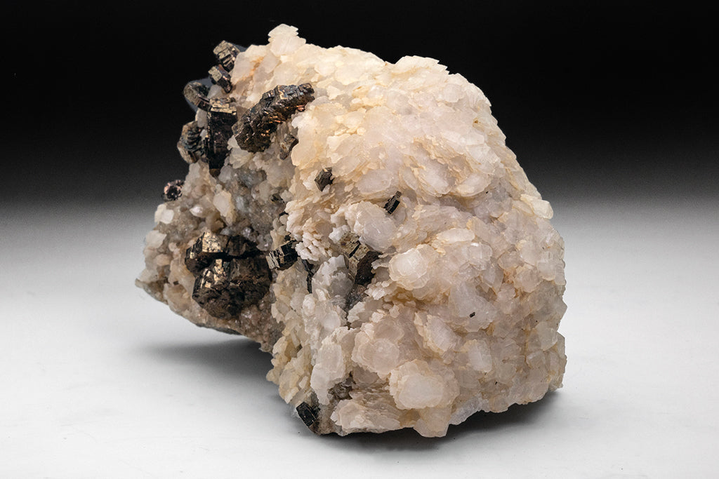 Pyrrhotite on Calcite From Dalnegorsk, Primorskiy Kray, Russia