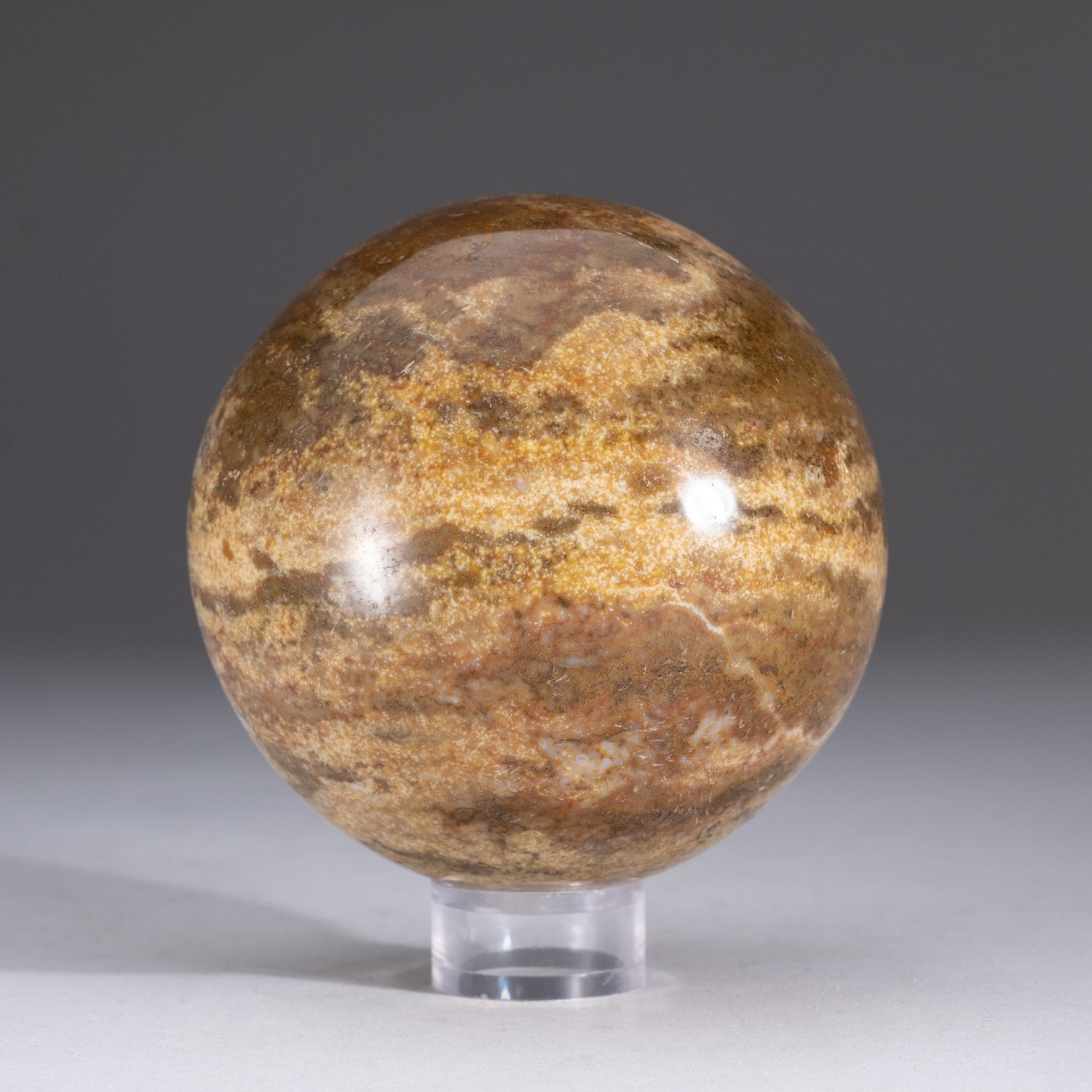 Genuine Polished Ocean Jasper Sphere (1.6 lbs)