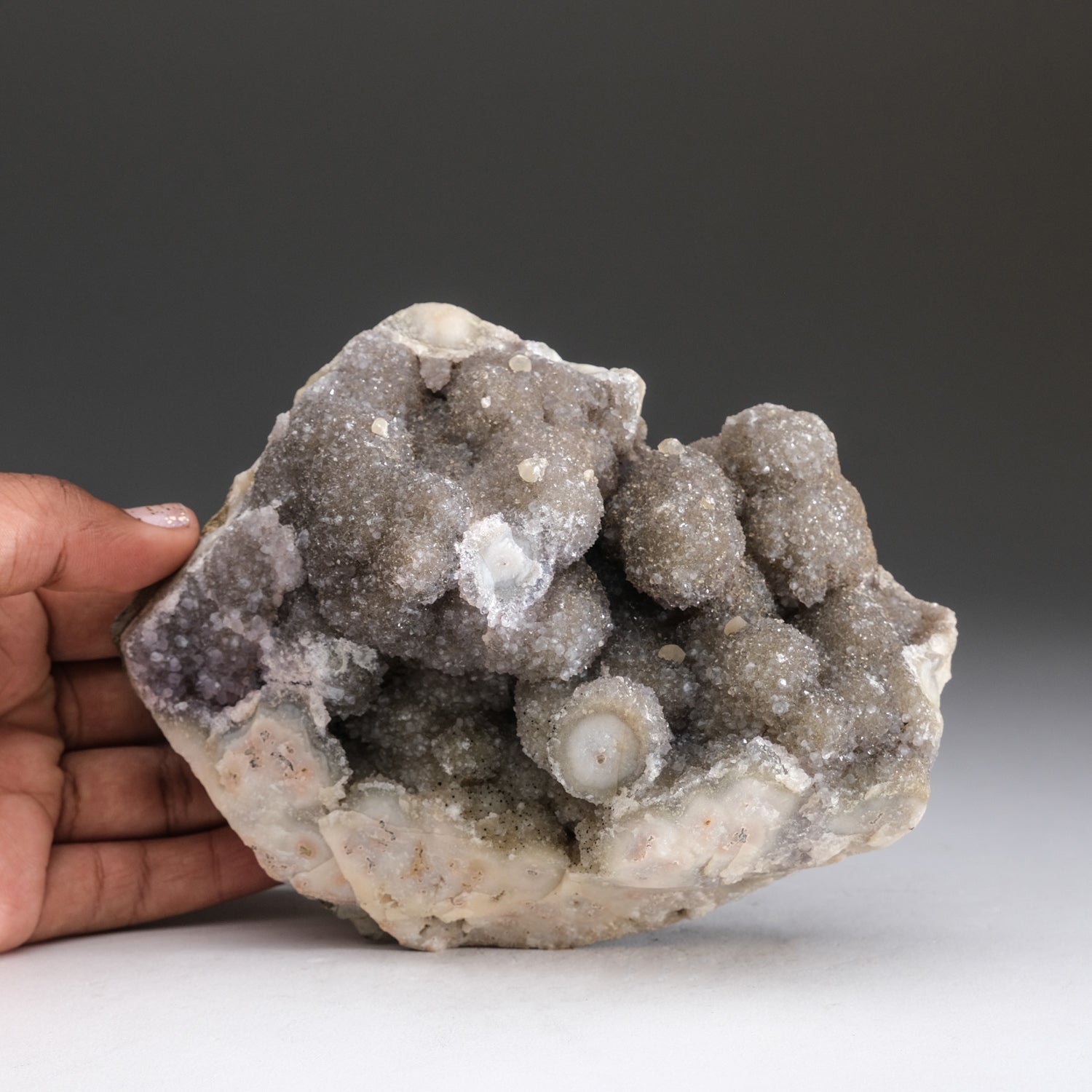 Druzy Crystal Cluster Geode from Uruguay (2.2 lbs)