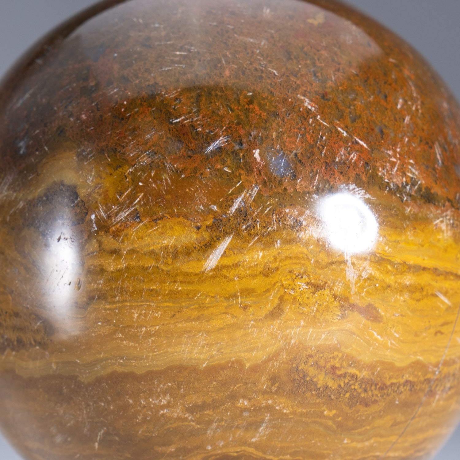 Genuine Polished Ocean Jasper Sphere (2.6 lbs)