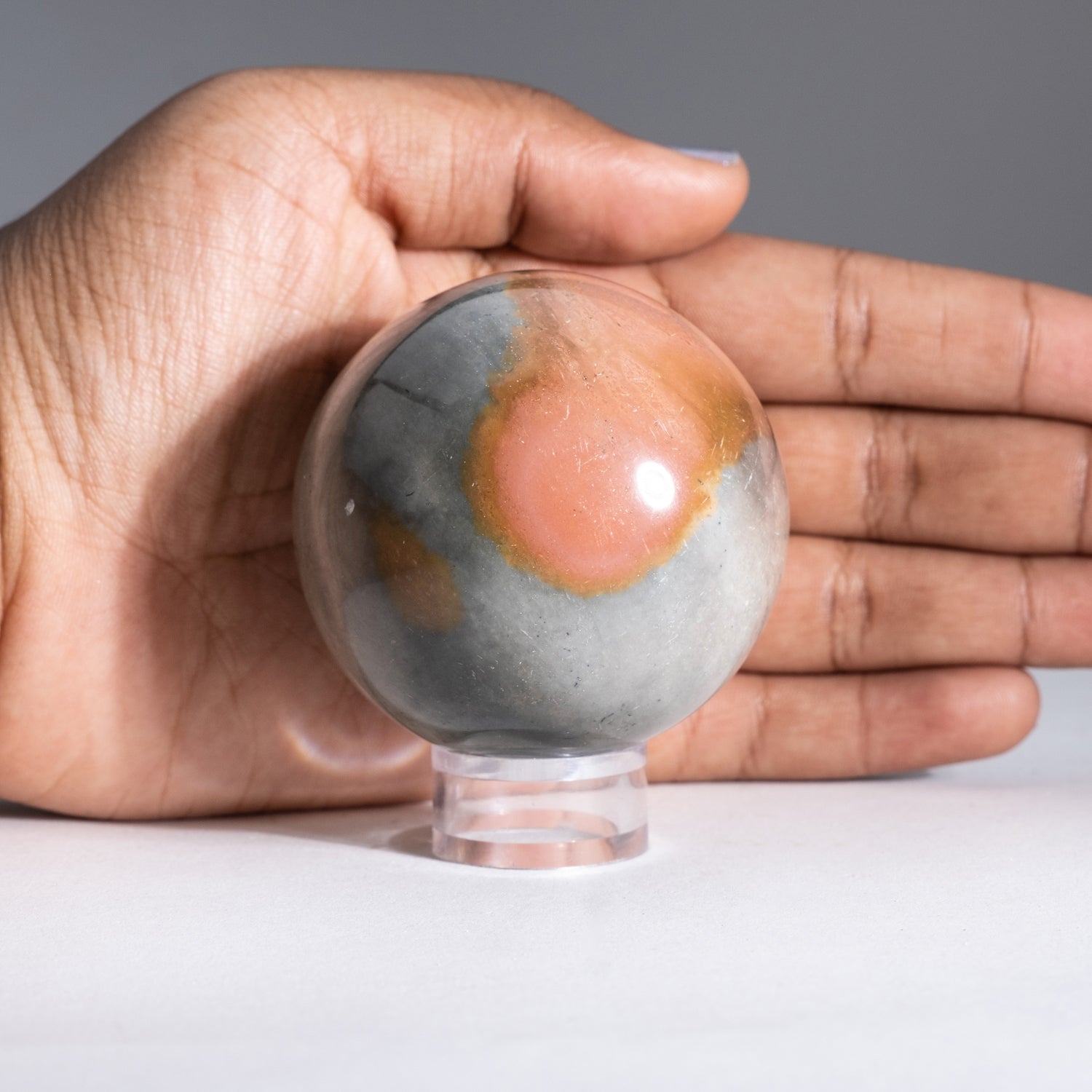 Polished Polychrome Sphere from Madagascar (2", .6 lbs)