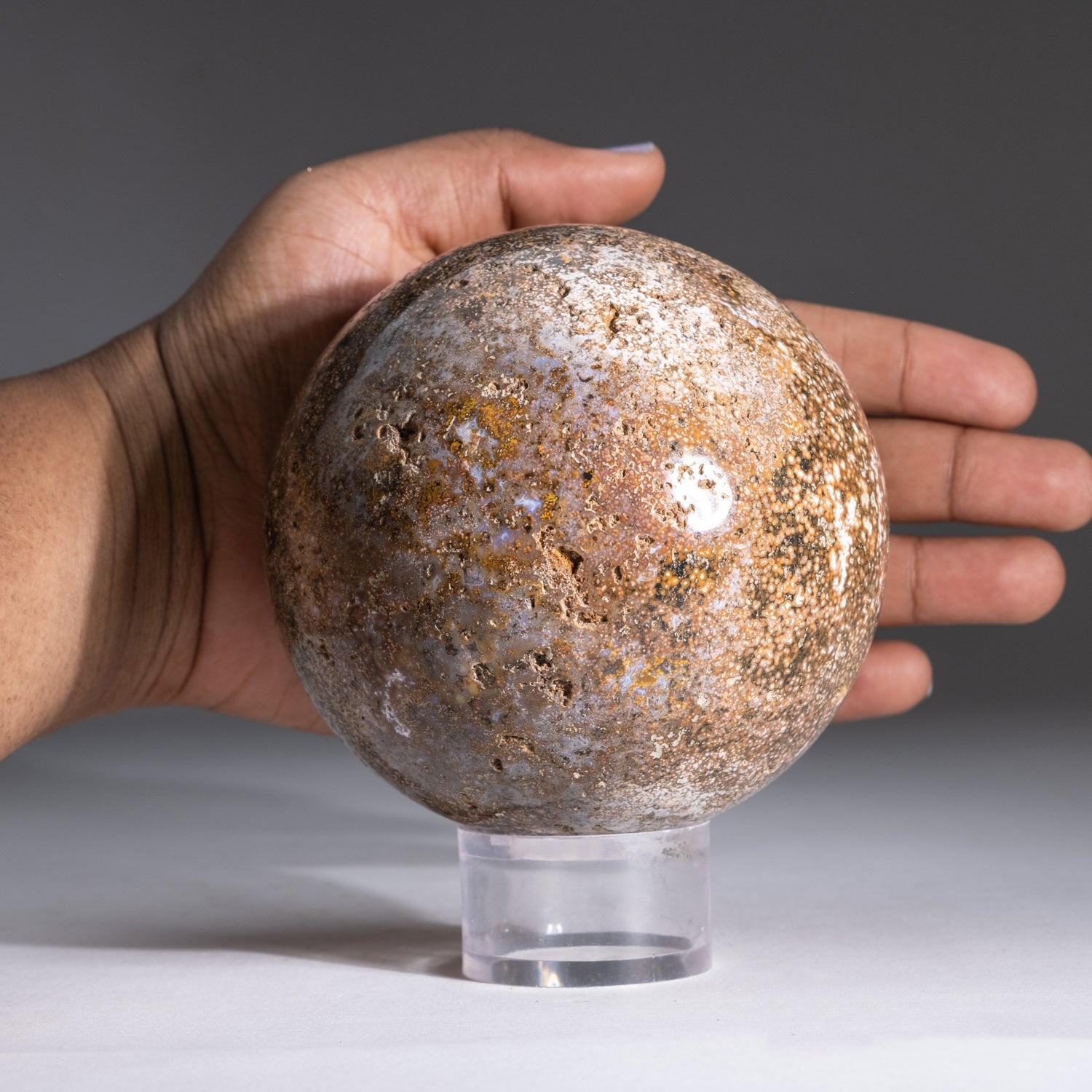 Genuine Polished Ocean Jasper Sphere (3 lbs)
