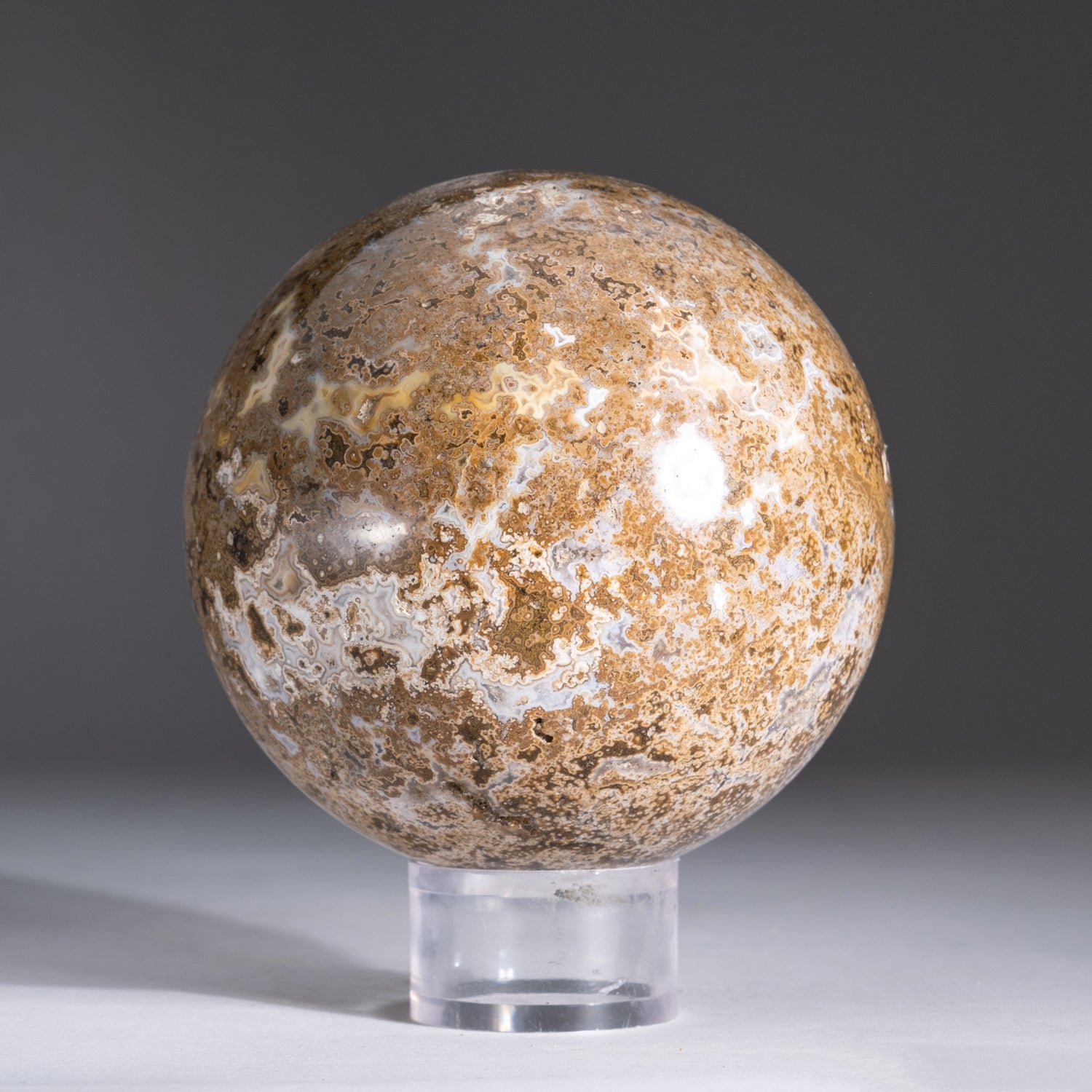Genuine Polished Ocean Jasper Sphere (3.8 lbs)