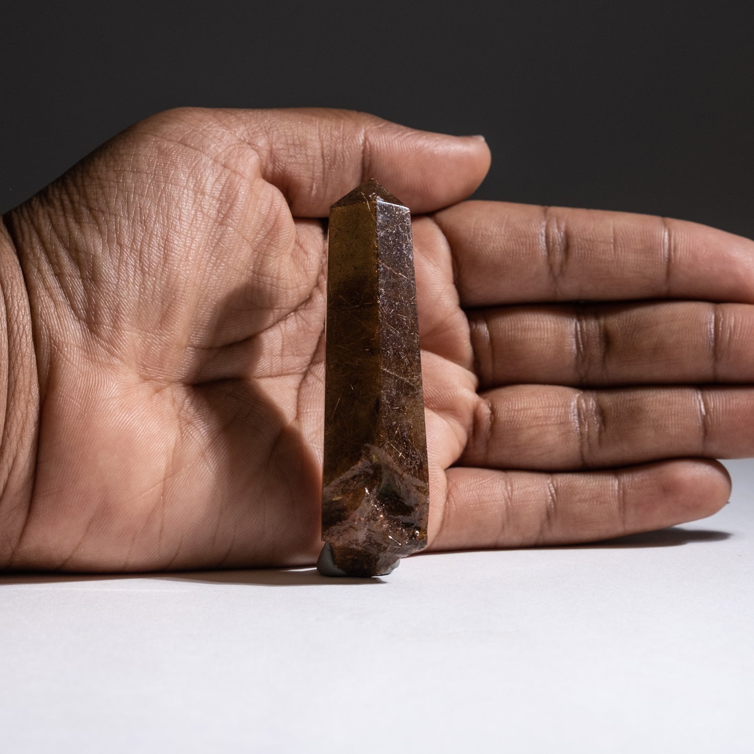 Genuine Polished Red Rutilated Quartz Point from Brazil (37.4 grams)