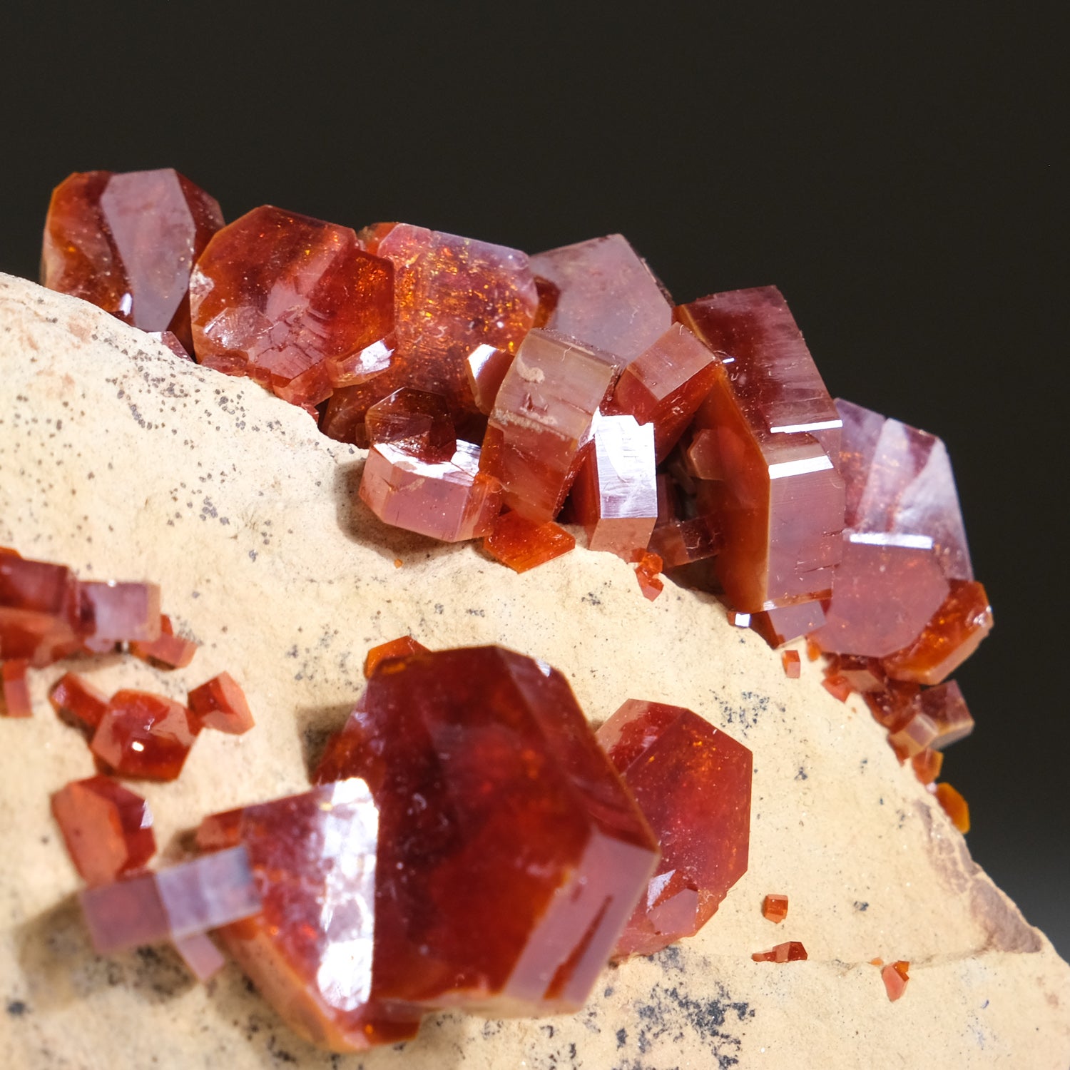 Genuine Vanadinite Crystal Cluster on Matrix from Morocco (48.2 grams)