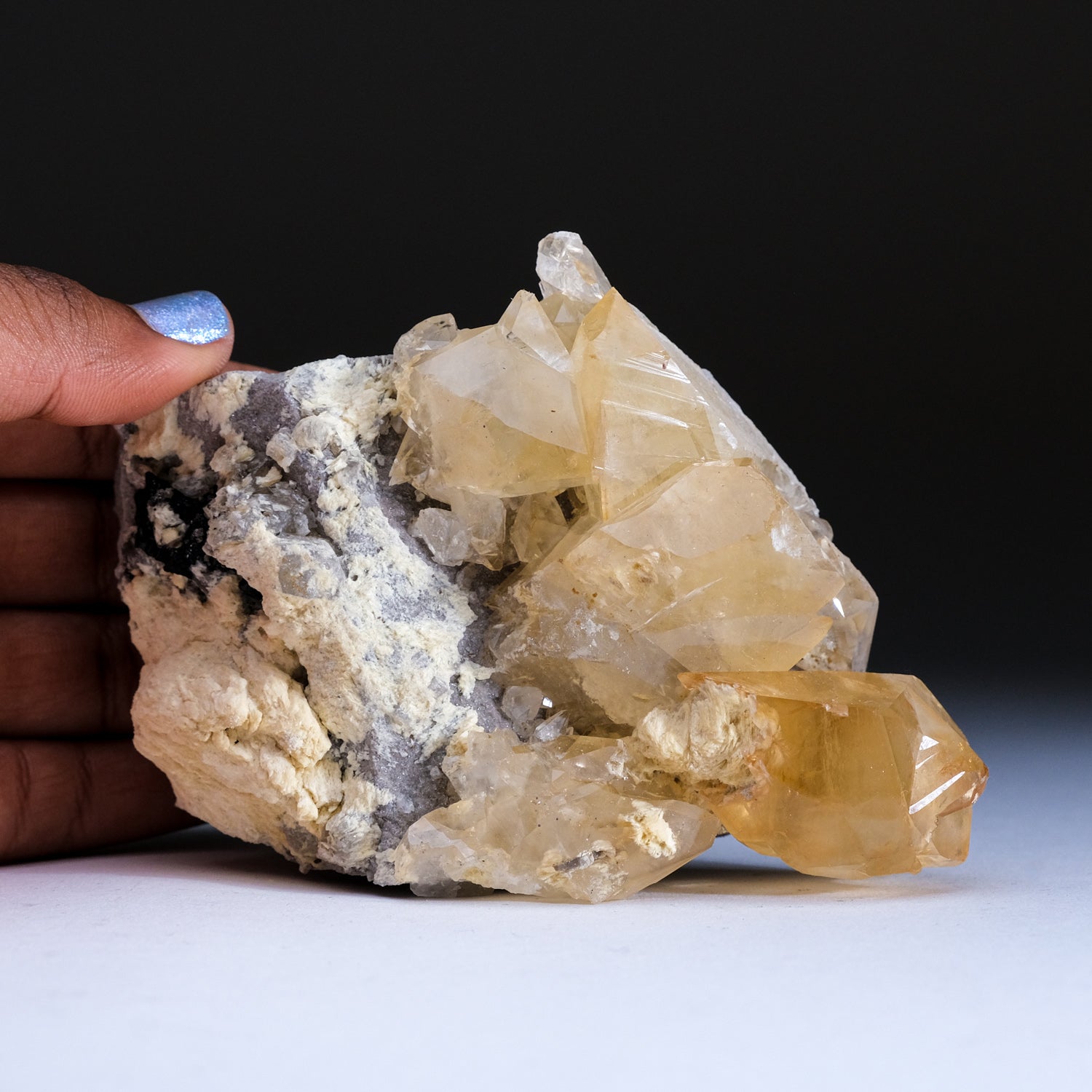 Golden Calcite Crystal from Elmwood Mine, Tennessee (1 lb)