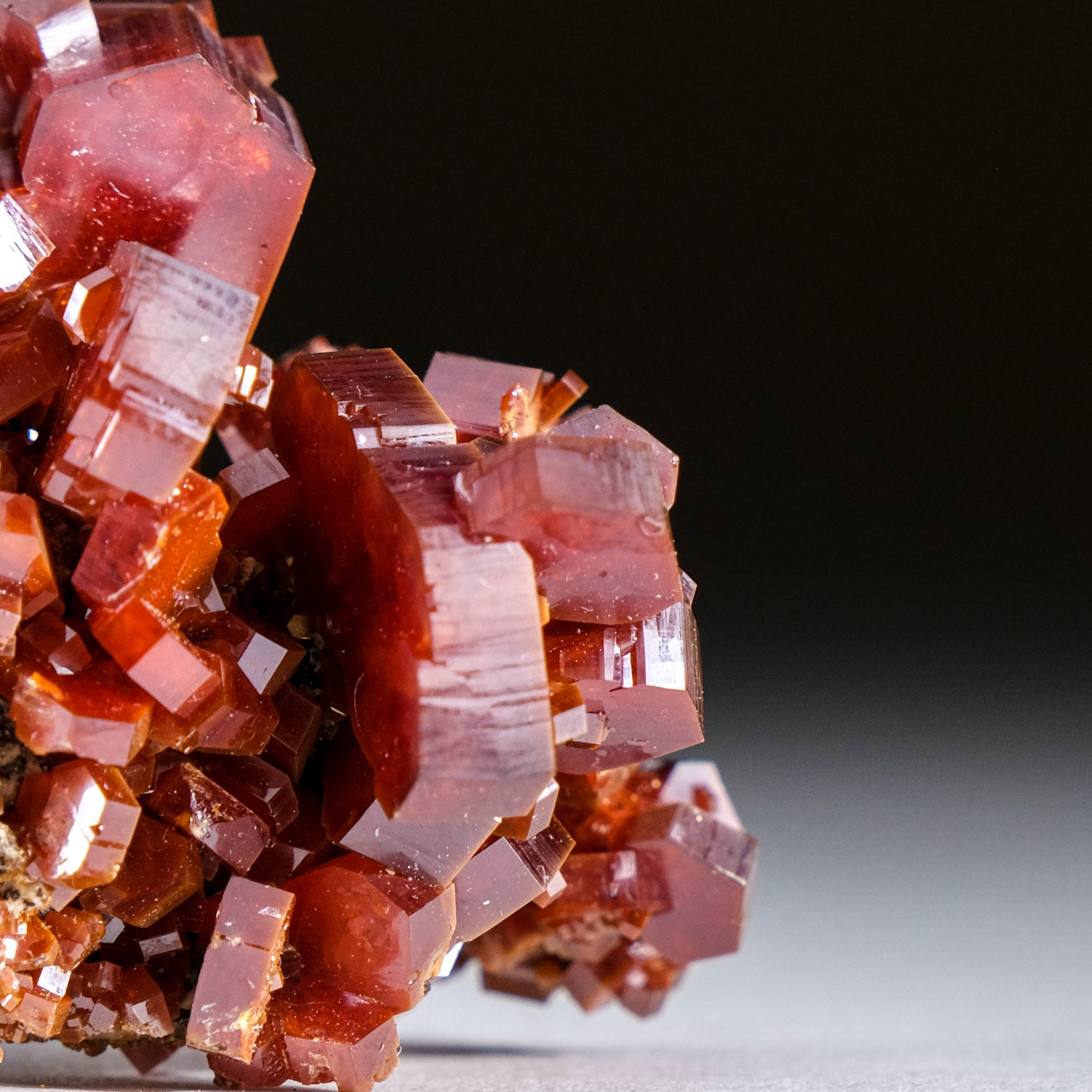 Genuine Vanadinite Crystal Cluster on Matrix from Morocco (63.3 grams)