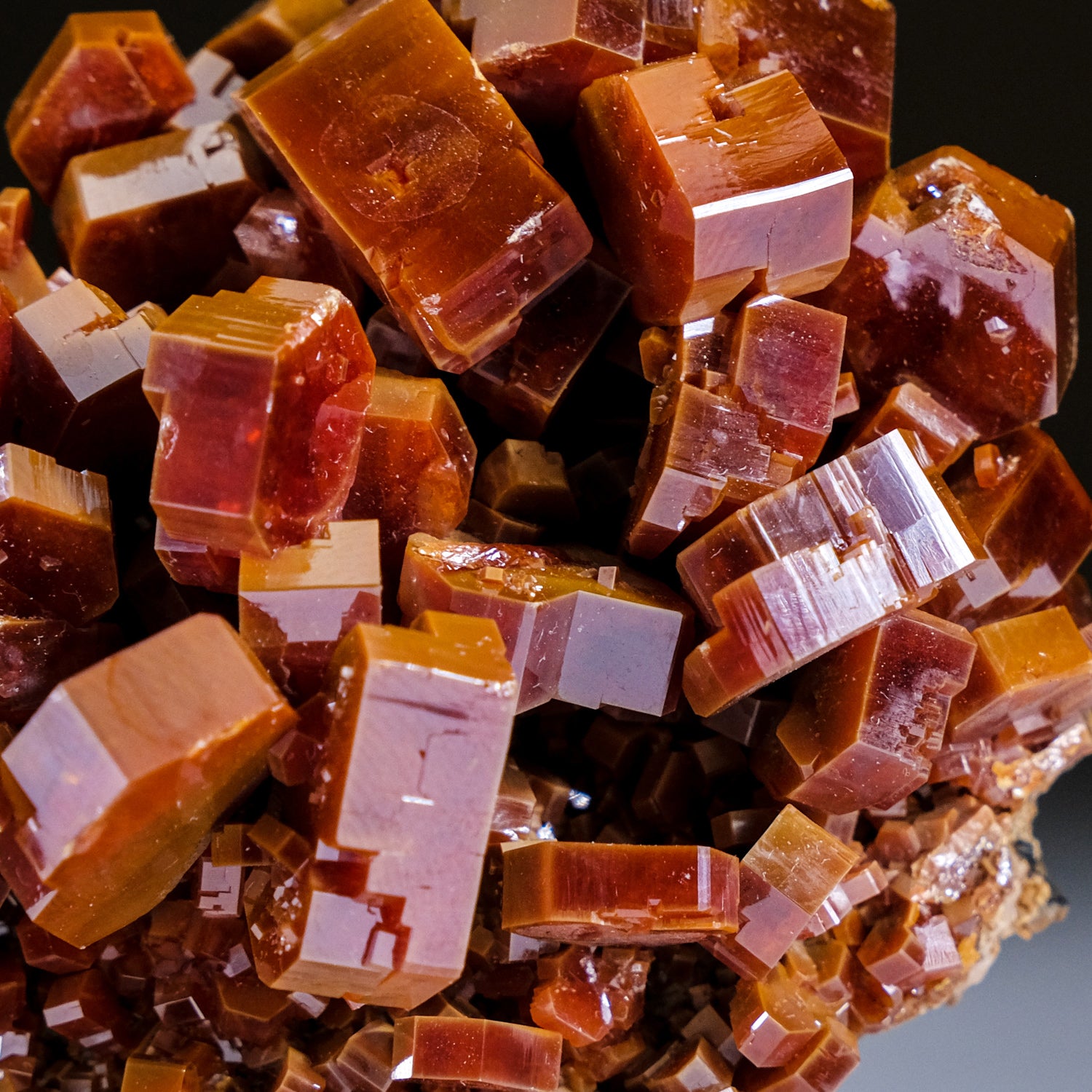 Genuine Vanadinite Crystal Cluster on Matrix from Morocco (148.1 grams)