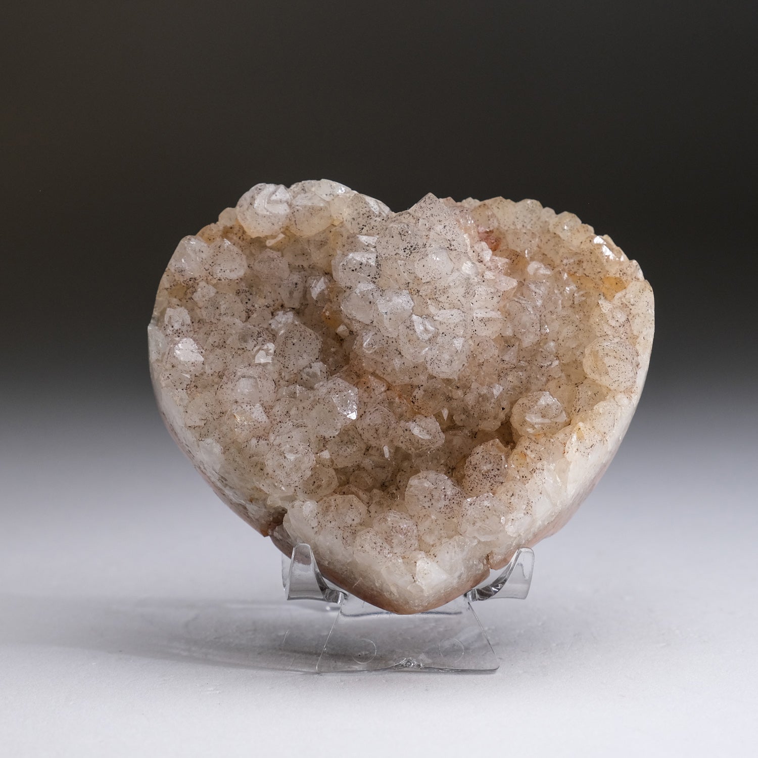 Genuine Banded Agate Quartz Heart from Uruguay (307.1 grams)