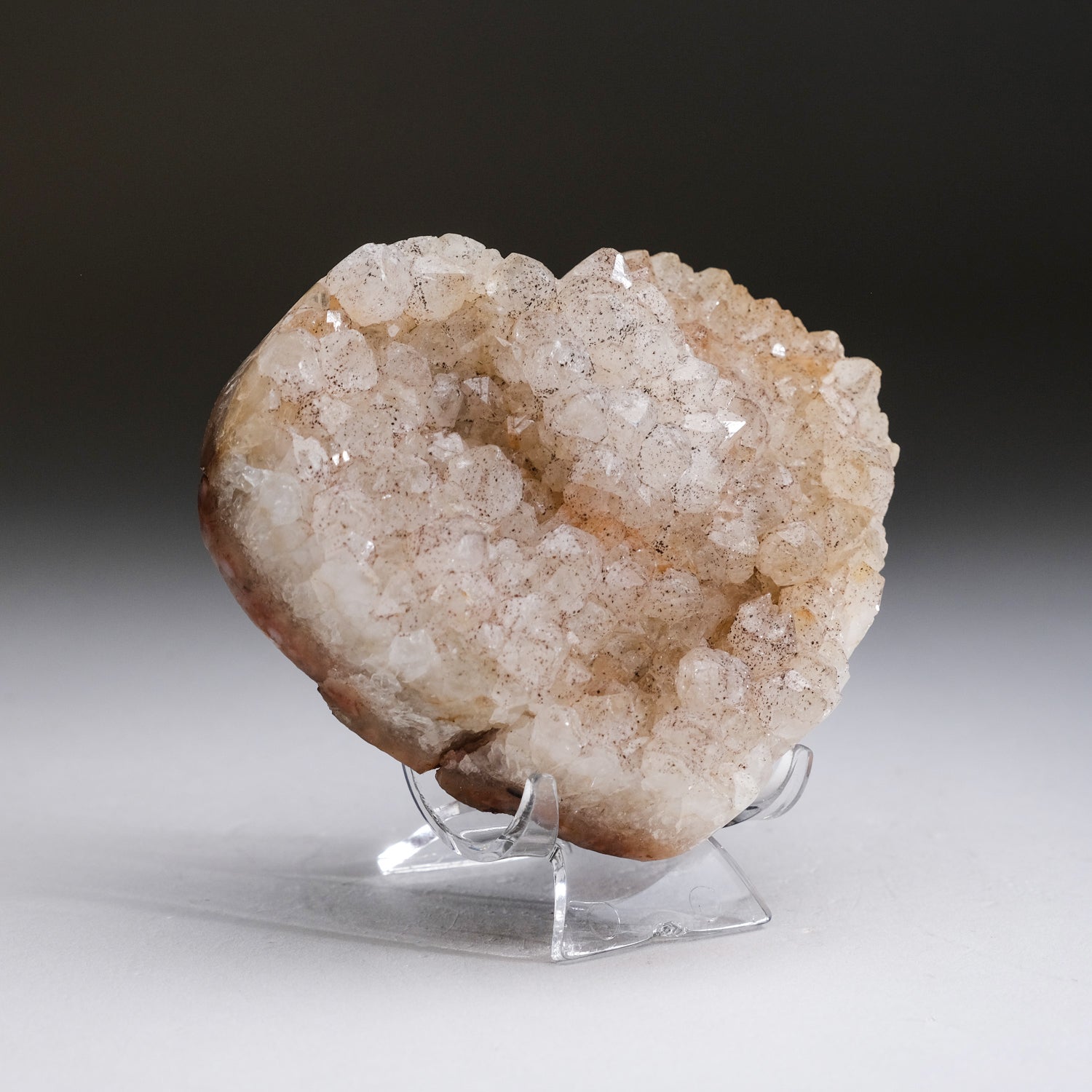 Genuine Banded Agate Quartz Heart from Uruguay (307.1 grams)