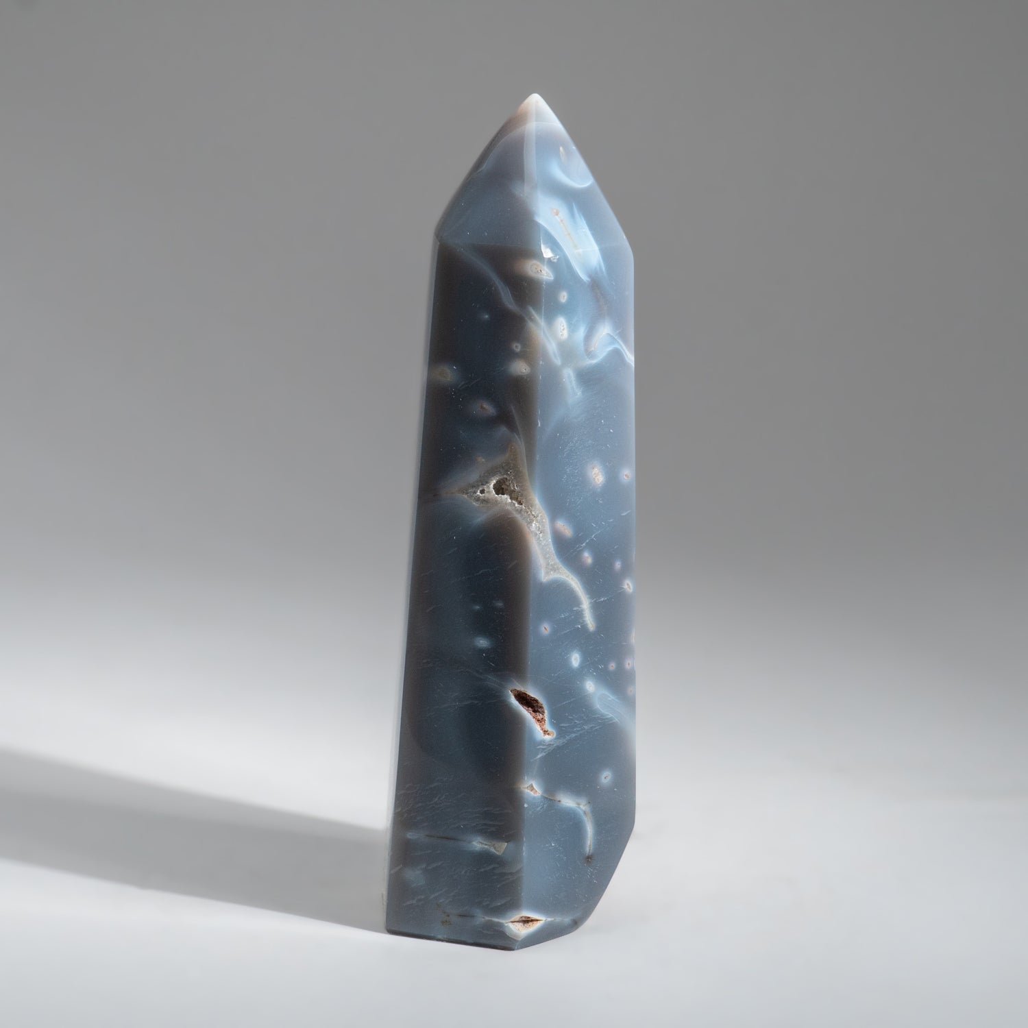 Genuine Polished Blue Agate Point from Madagascar (2.1 lbs)