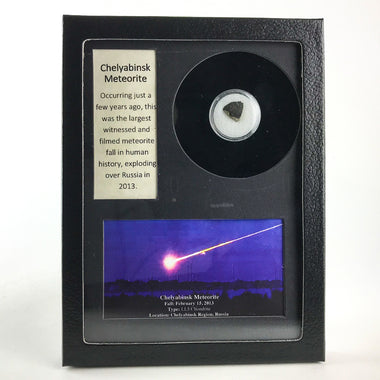 Genuine Chelyabinsk Meteorite In Glass Display Box - Astro Gallery