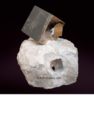 Pyrite Cubes in Basalt - Astro Gallery