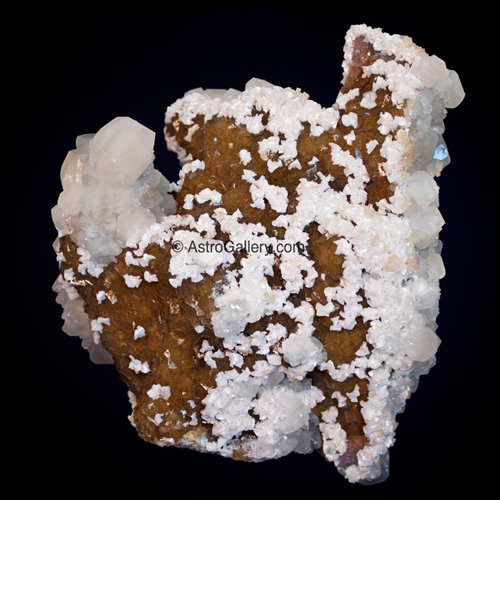 Calcite on Fluorite