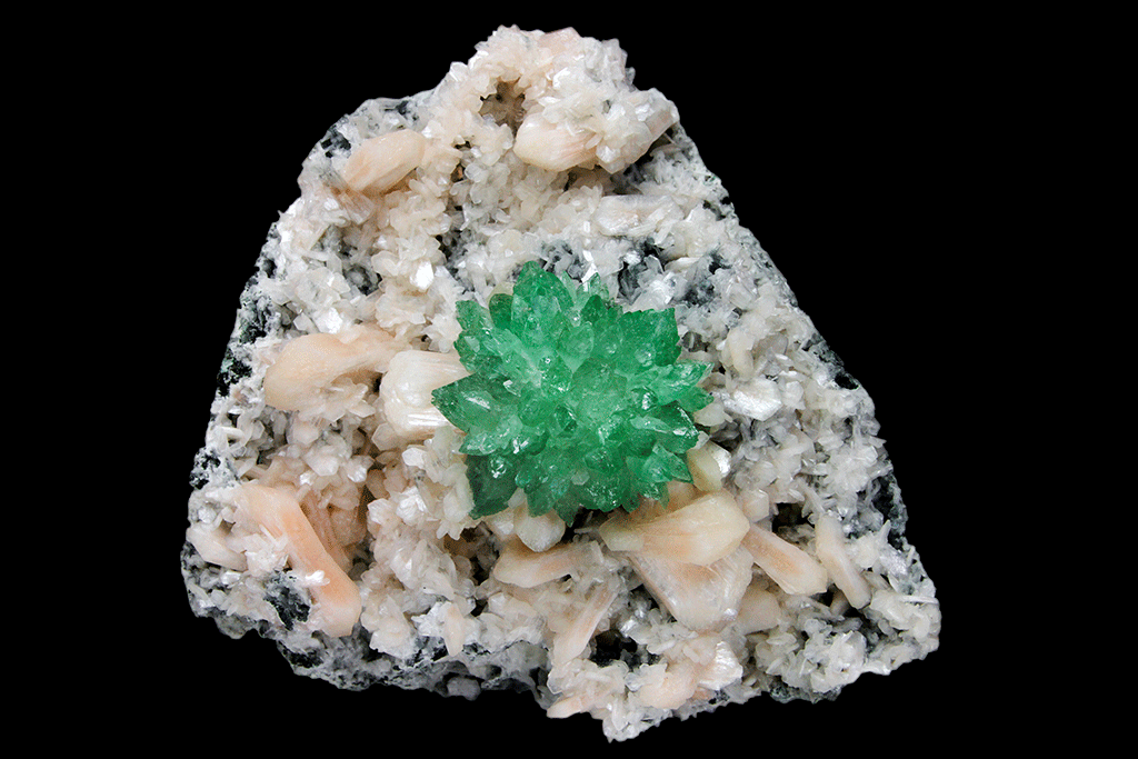 Apophyllite with Stilbite From Pashan Hill Quarry, Pune District, Maharashtra, India - Astro Gallery