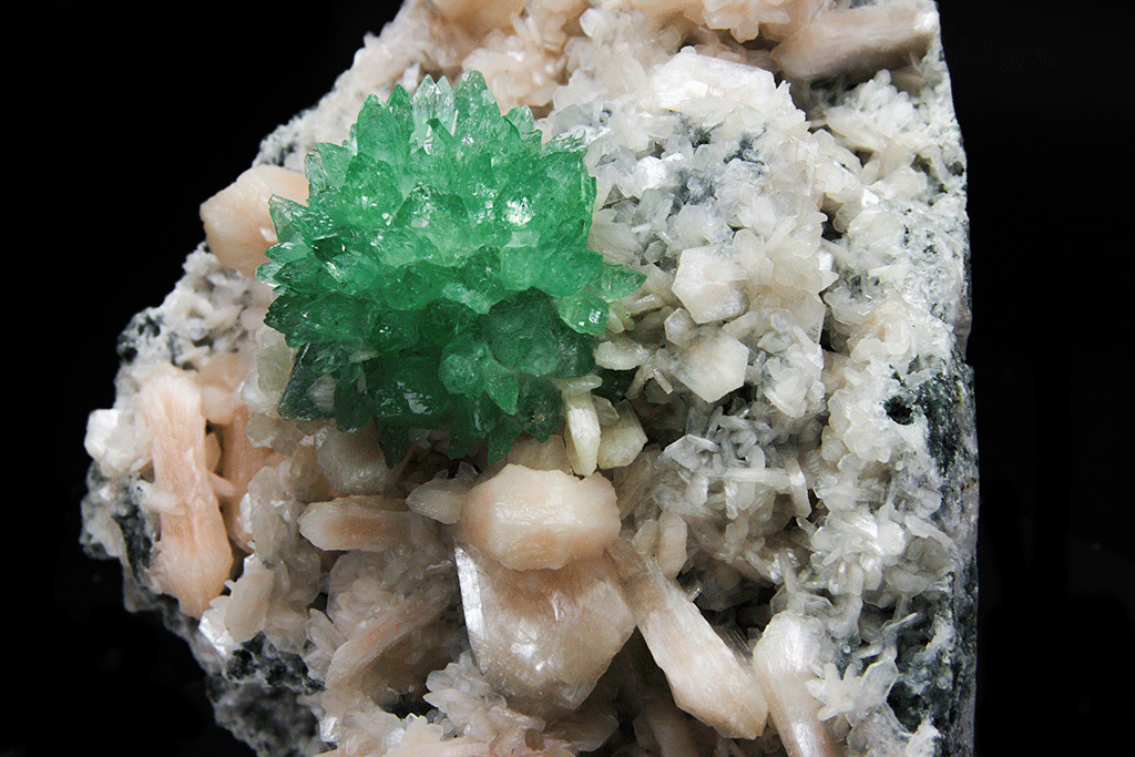 Apophyllite with Stilbite From Pashan Hill Quarry, Pune District, Maharashtra, India - Astro Gallery