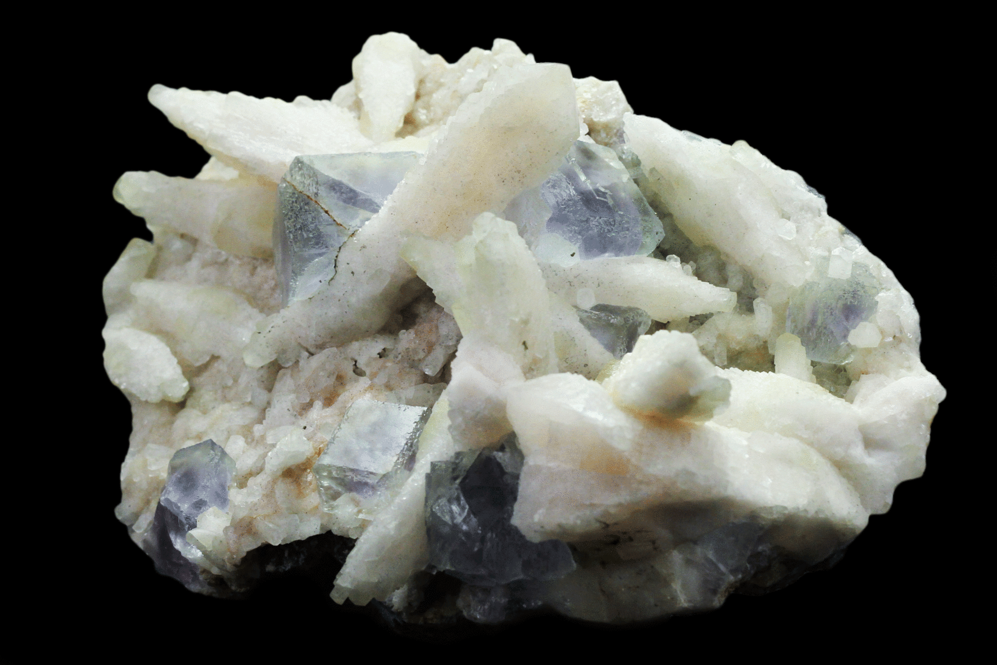 Calcite with Fluorite From Yaogangxian Mine, Nanling Mountains, Hunan Province, China
