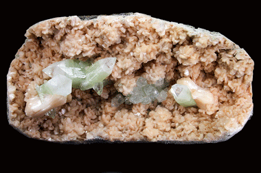 GREEN APOPHYLLITE WITH STILBITE FROM JALGON, MAHARASHTRA, INDIA - Astro Gallery