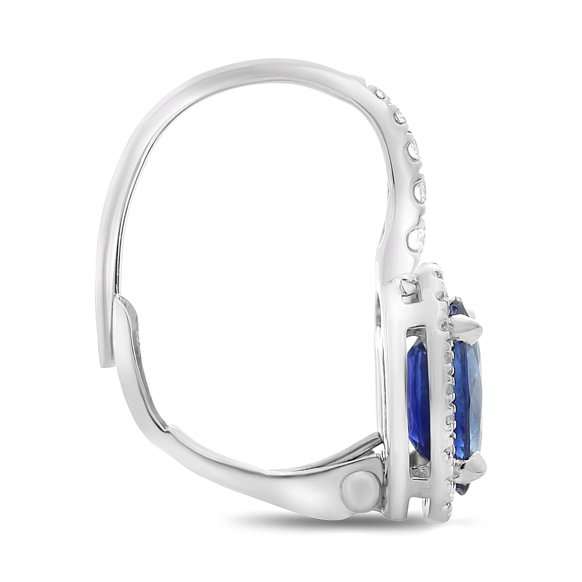18k White Gold Sapphire Earring (KE5902-5)