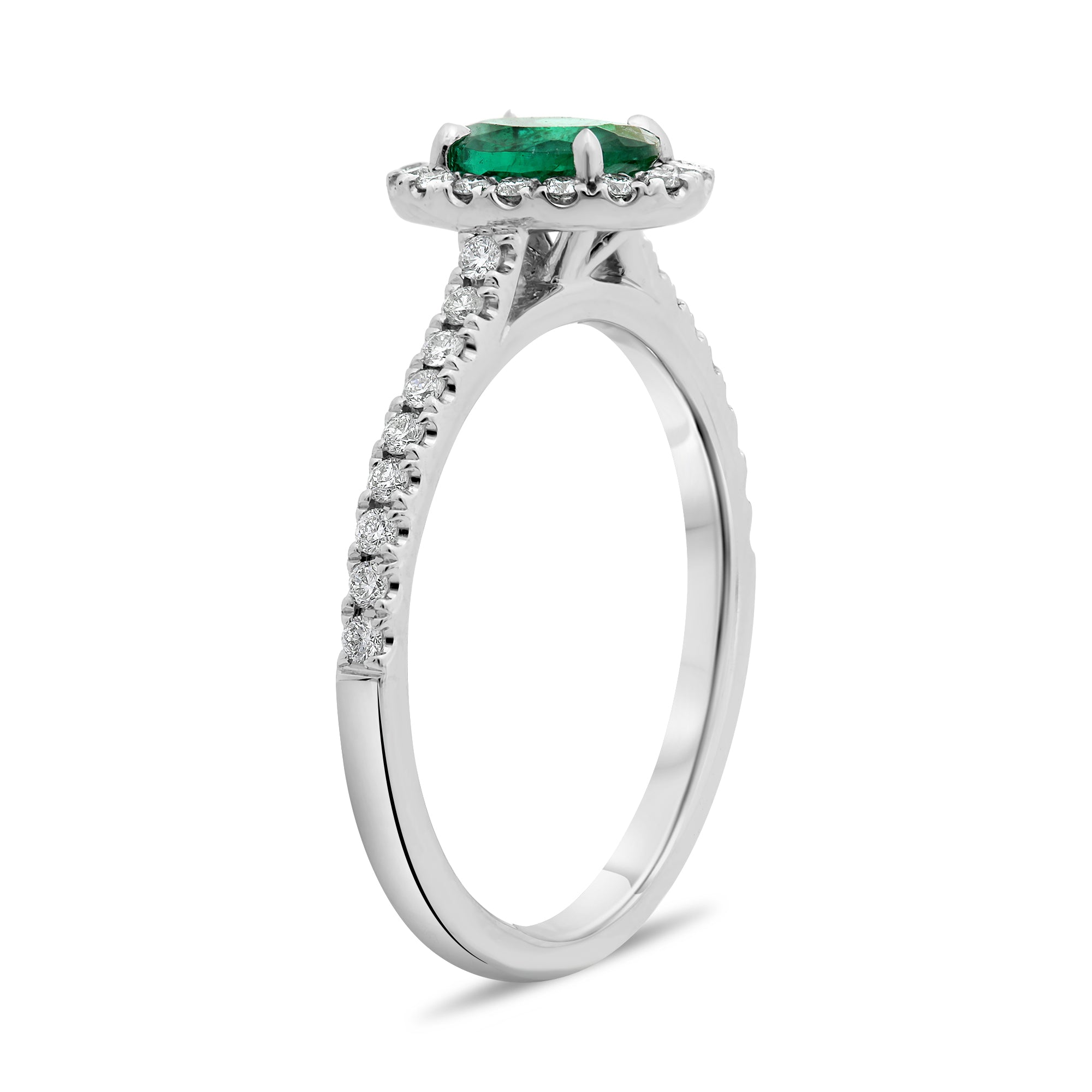 14k White Gold Emerald Ring (KR3648-4)