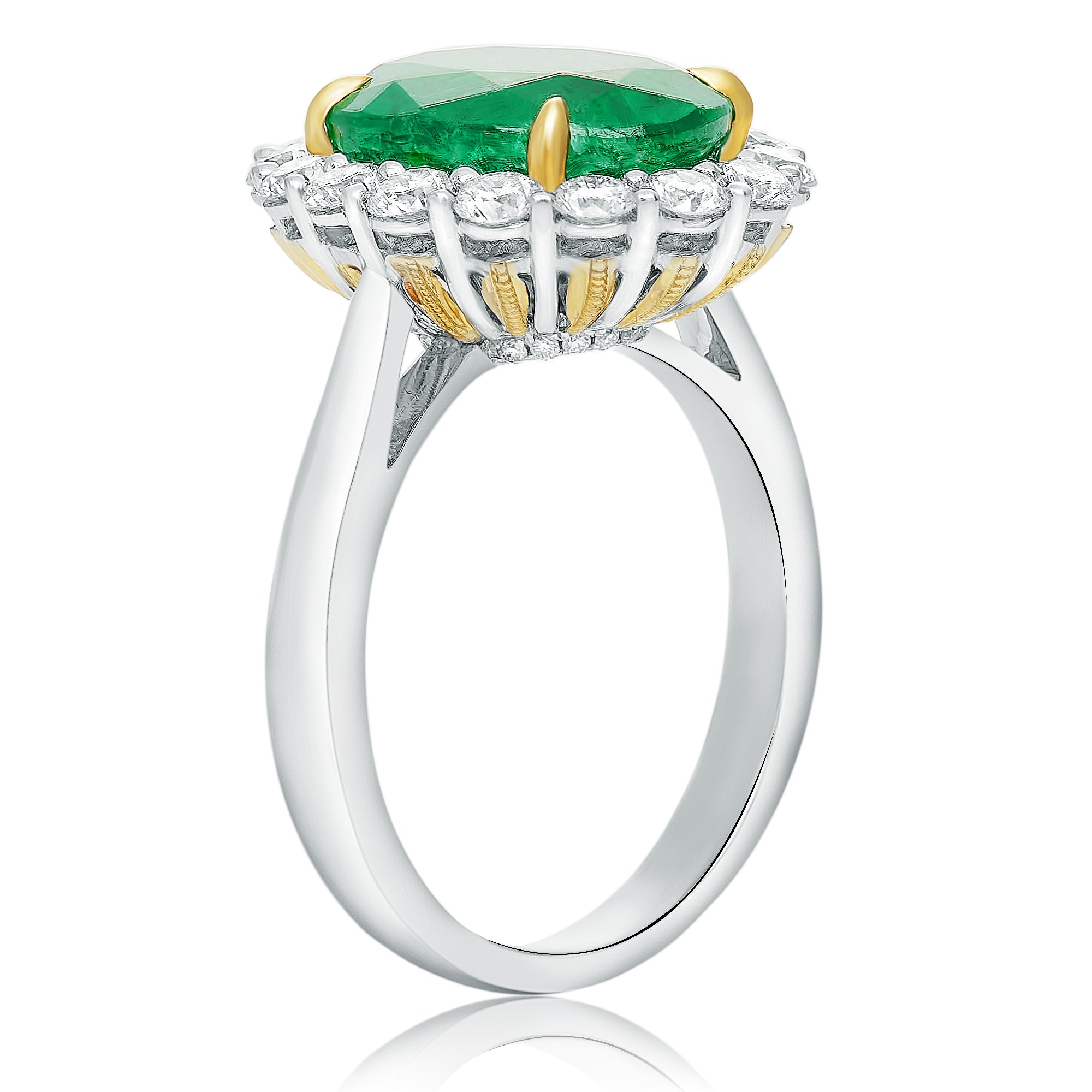 18k White Gold Emerald Ring (KR3712WYEM-18K-2)